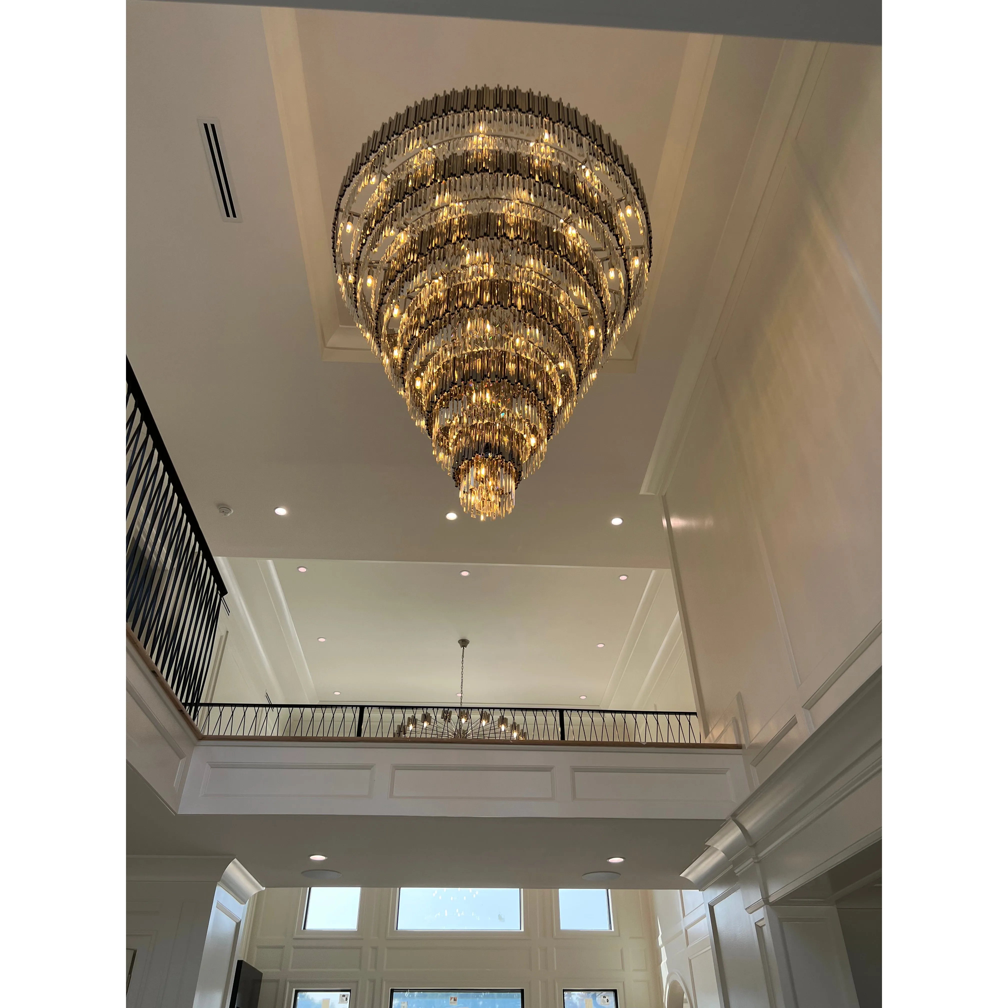 Colonnade Tiered Round Crystal Chandelier - Italian Concept -