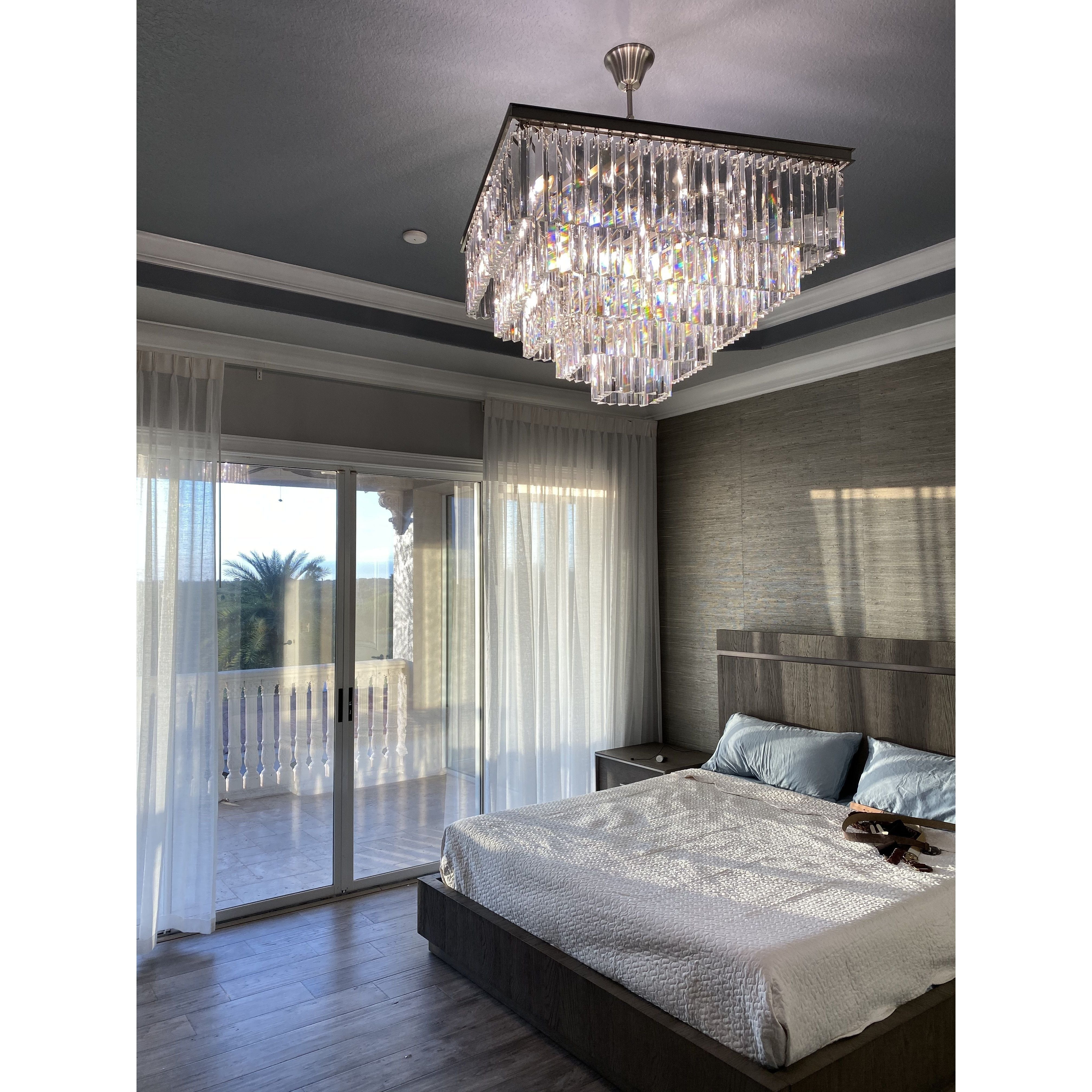 Apex 5-Tier Square Odeon Crystal Chandelier - Italian Concept -
