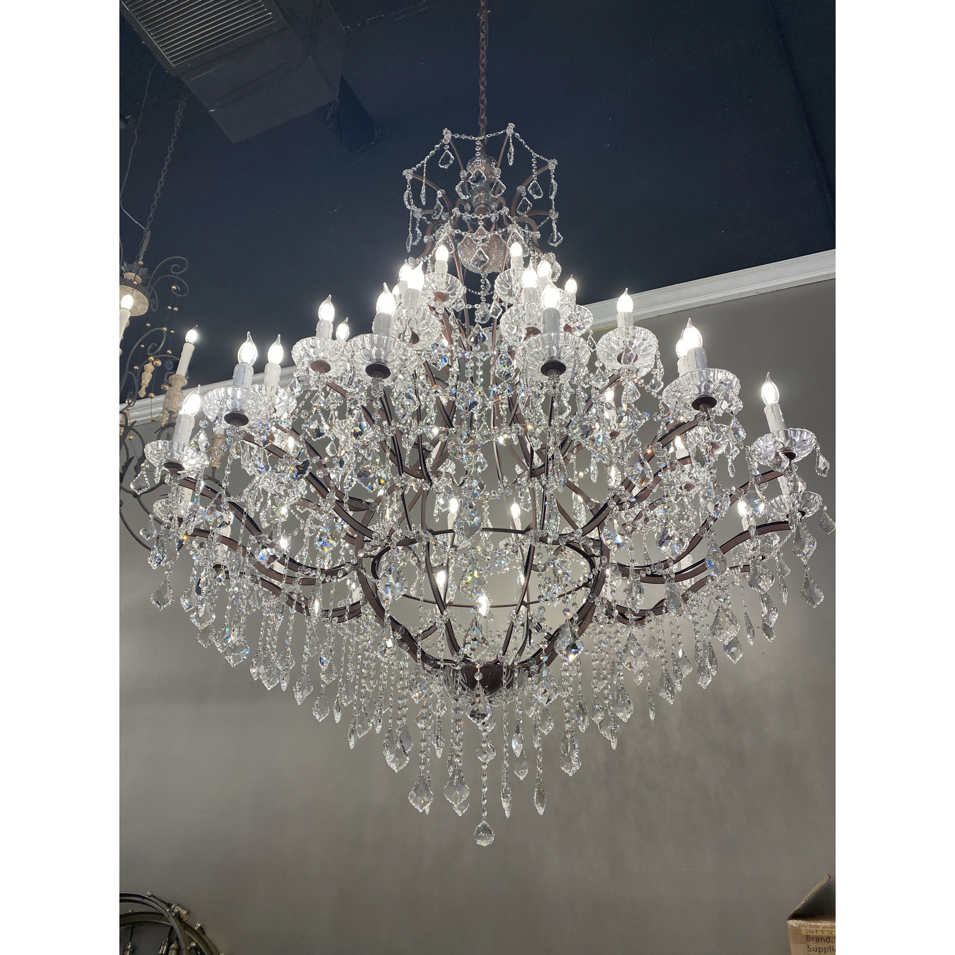 50 Light 60” Rococo Maria Theresa Crystal Chandelier - Italian Concept -