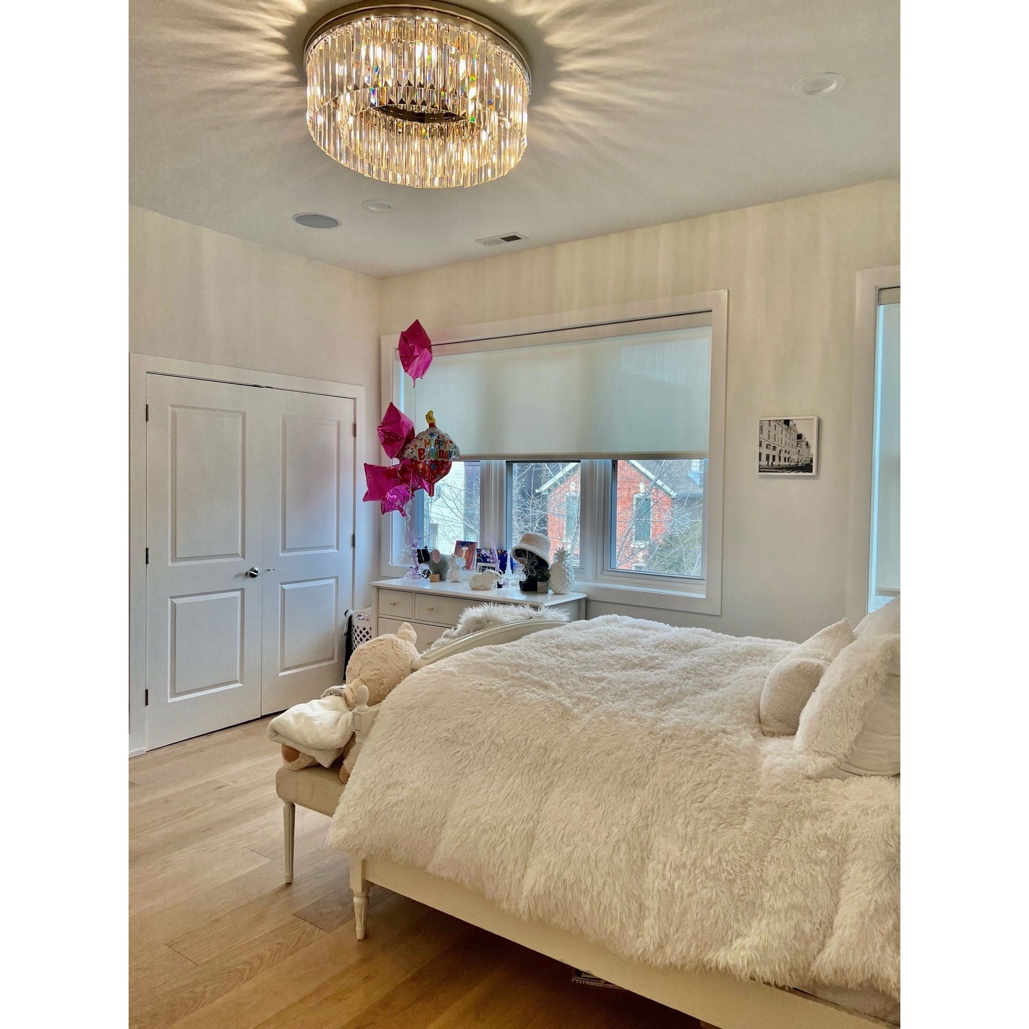 Odeon Flushmount 1-Tier Odeon Crystal Fringe Chandelier - Italian Concept