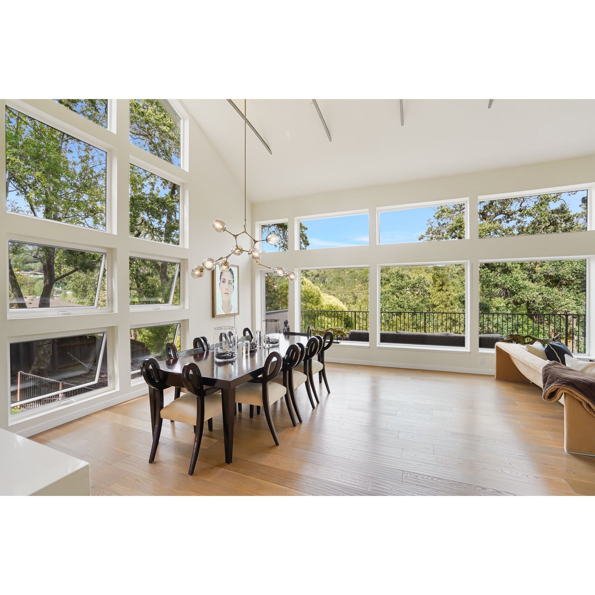 Metal Releaf Horizontal Globe Branching Bubble Chandelier - Italian Concept