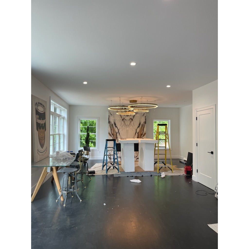 Liana Round 4-Ring Cascade LED Chandelier - Italian Concept -