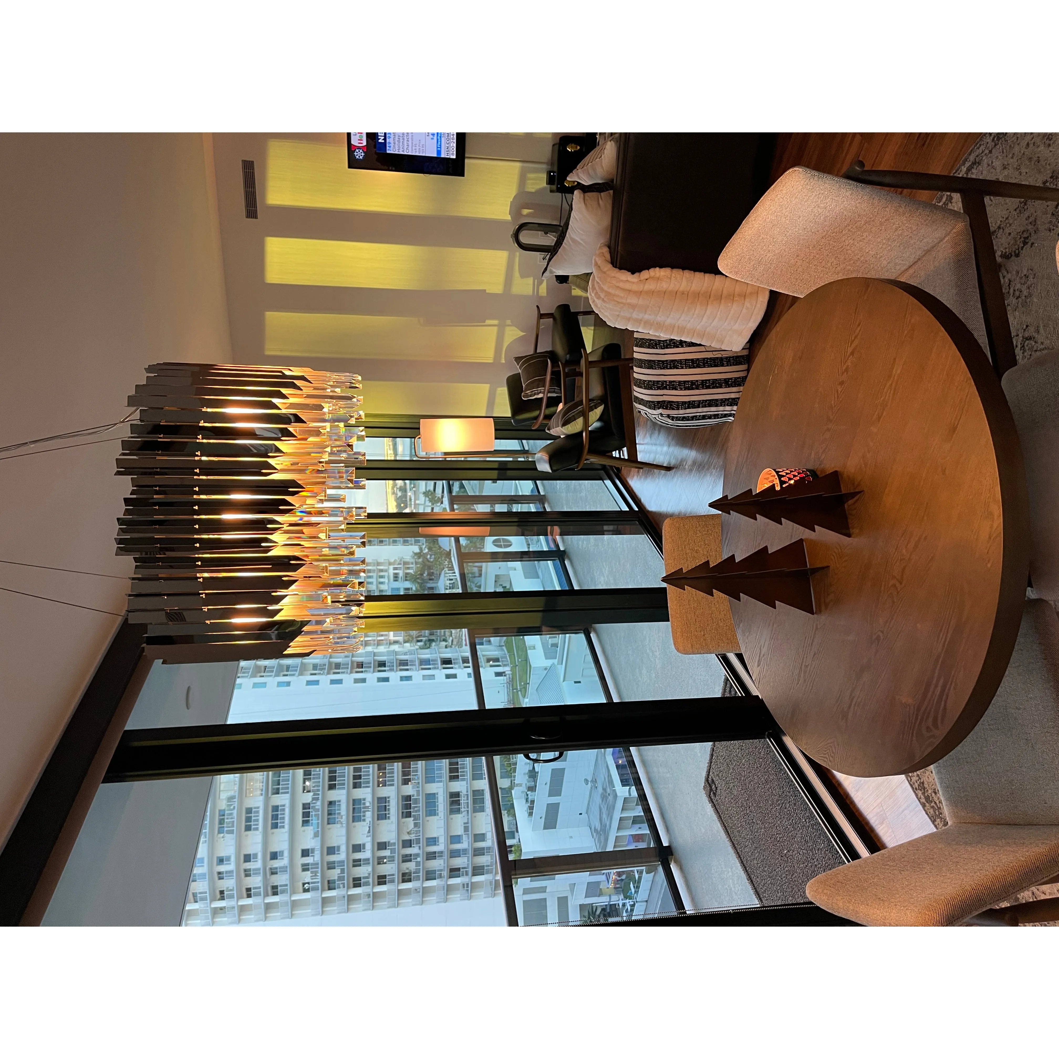 Arrows Steel Crystal Chandelier Round - Italian Concept -