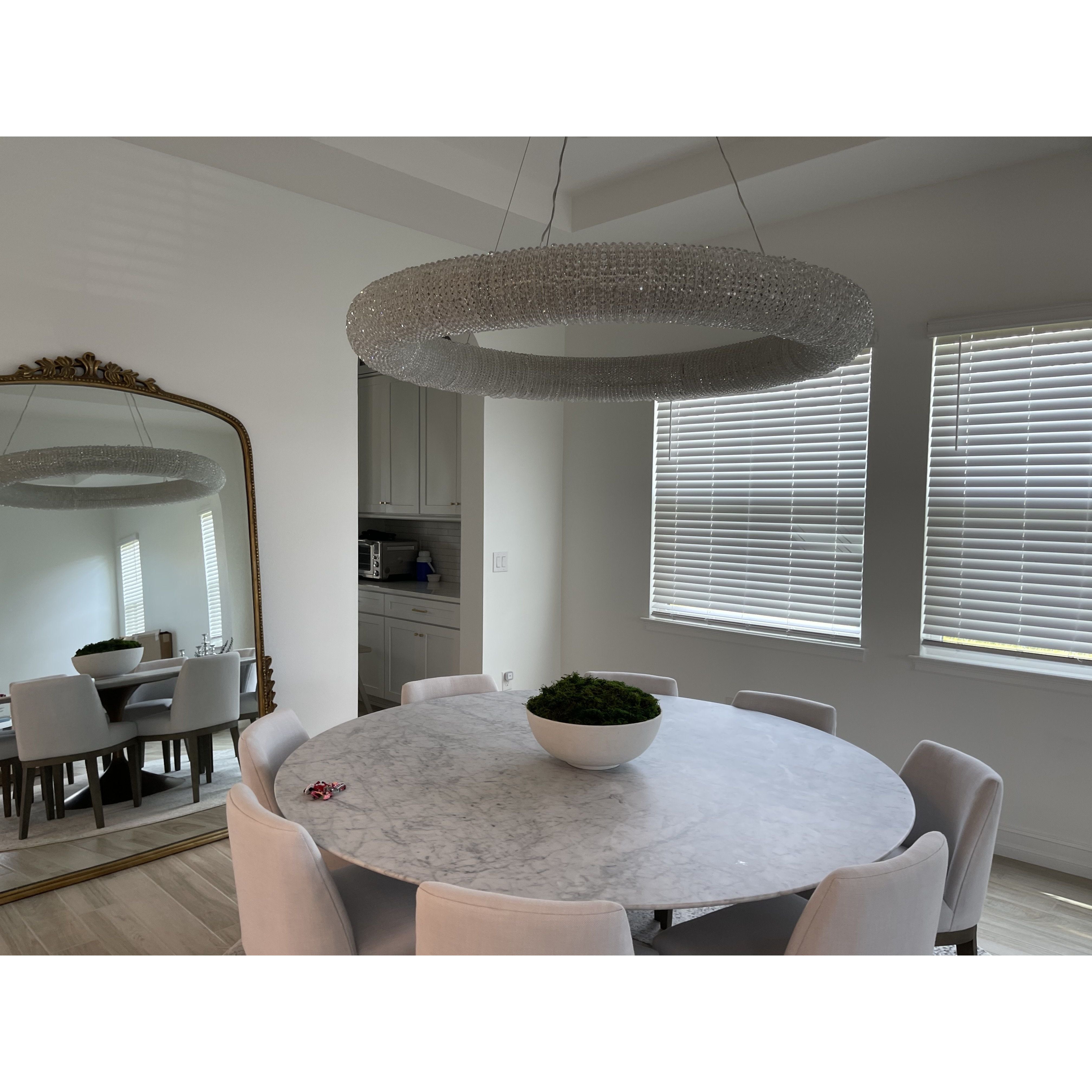 Empire Round Crystal Ring Beaded Chandelier - Italian Concept