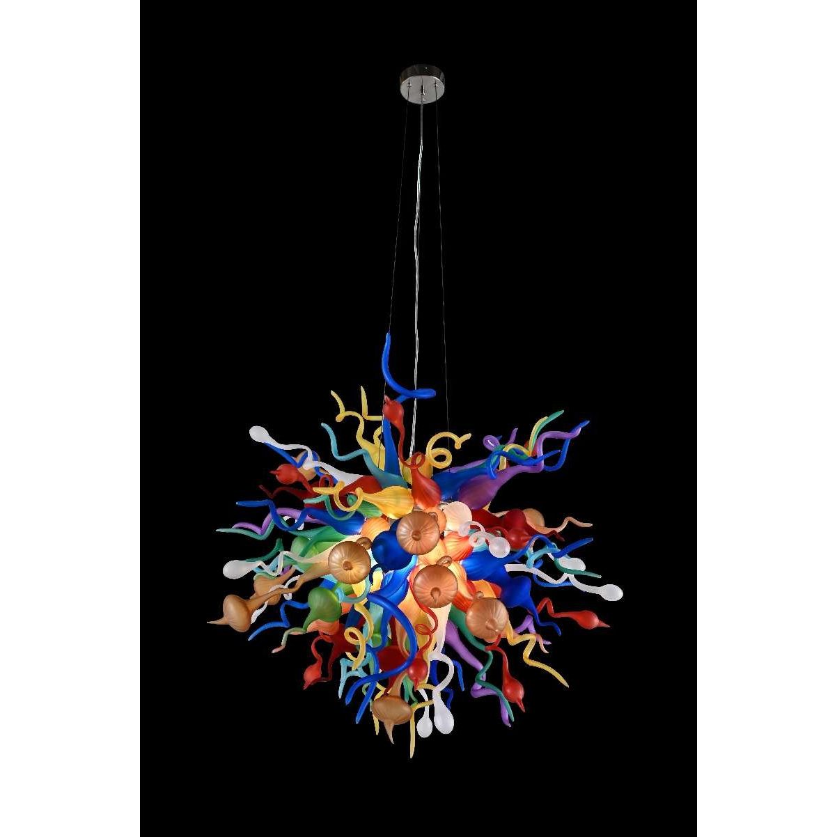 MultiColor Lincoln Murano Sputnik Glass 30" Wide Chandelier - Italian Concept -