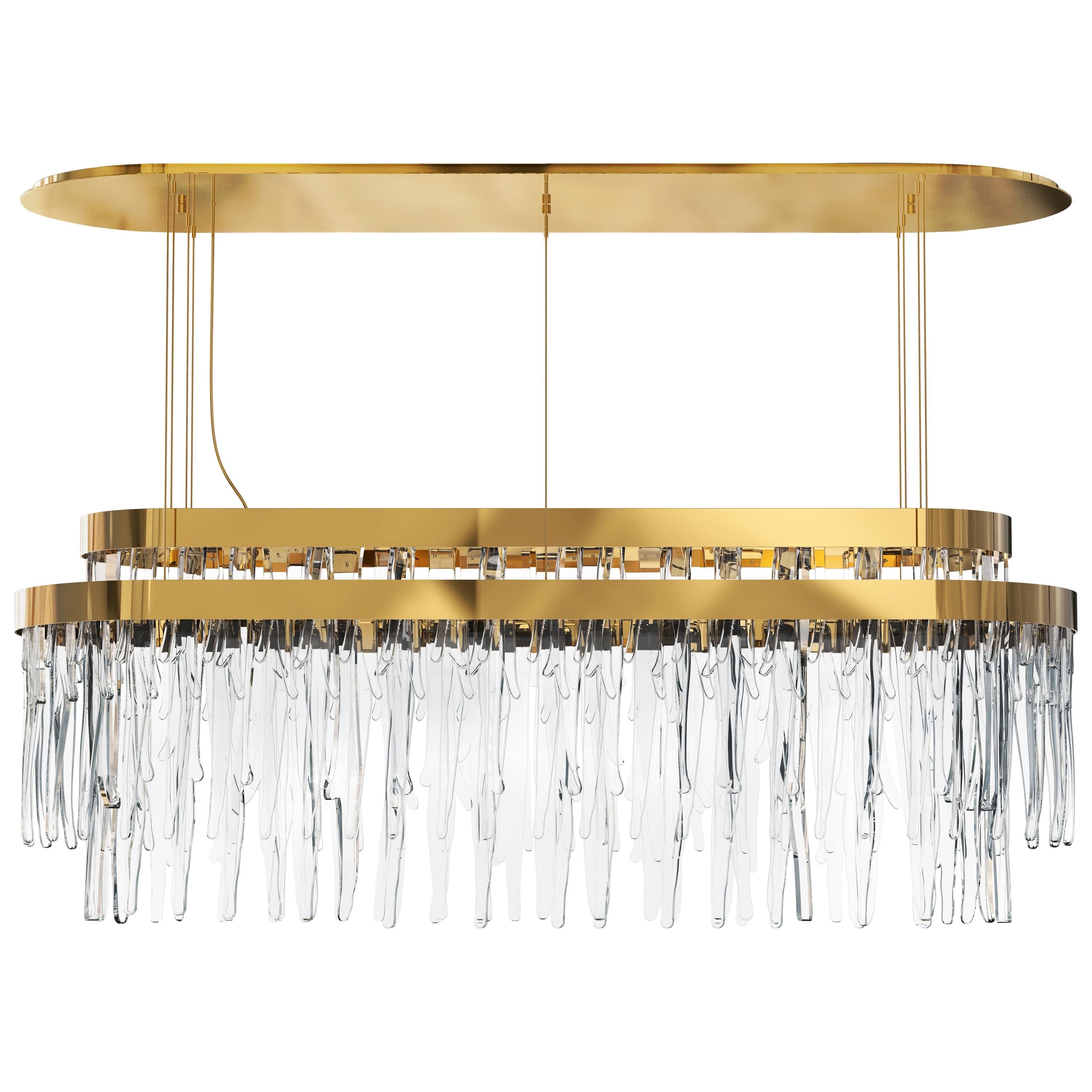 Laval Linear Waterfall Tubular Chandelier - Italian Concept