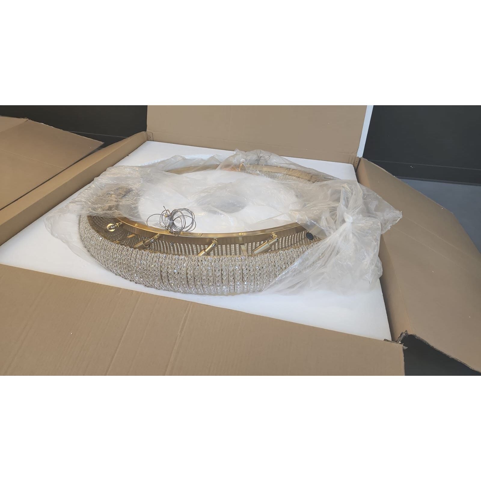 Empire Round Crystal Ring Beaded Chandelier - Italian Concept