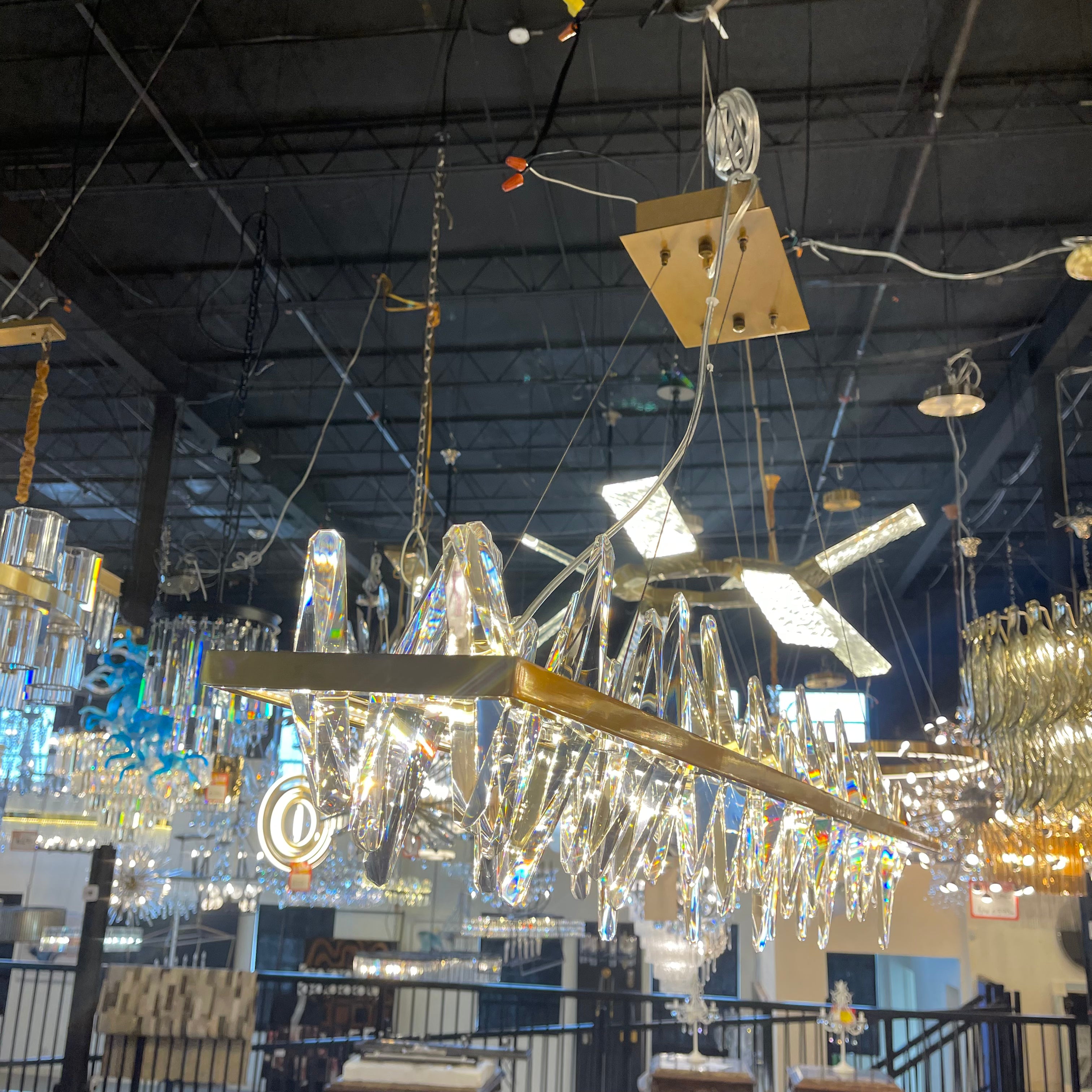 Beneteau Crystal Linear LED Chandelier - Italian Concept -