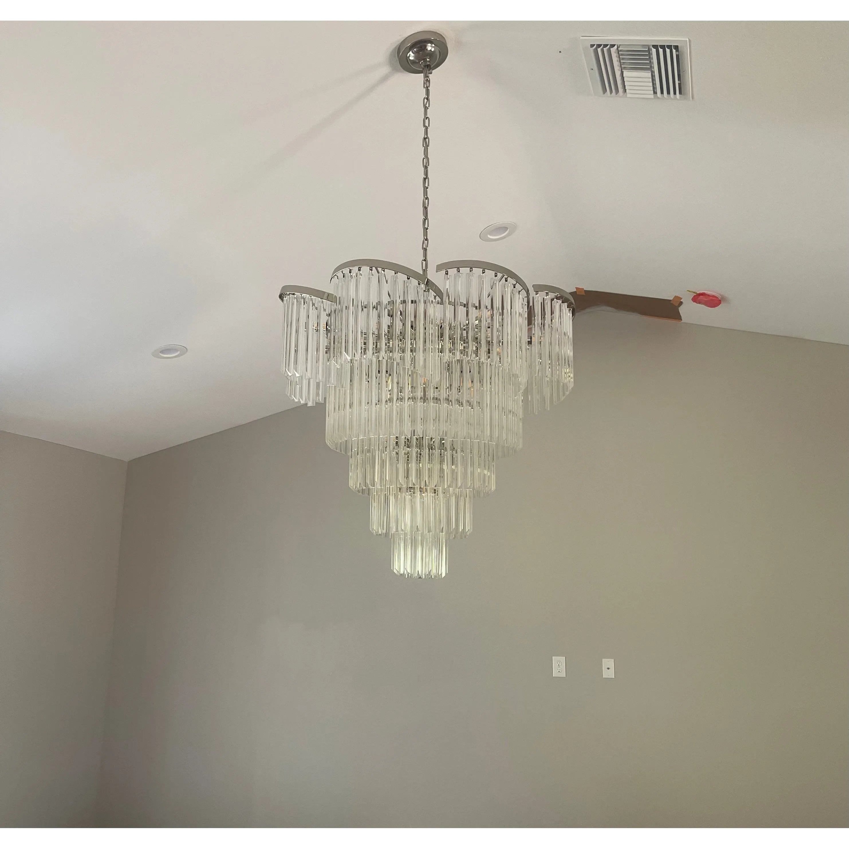 Twin Palms Round Crystal Chandelier - Italian Concept