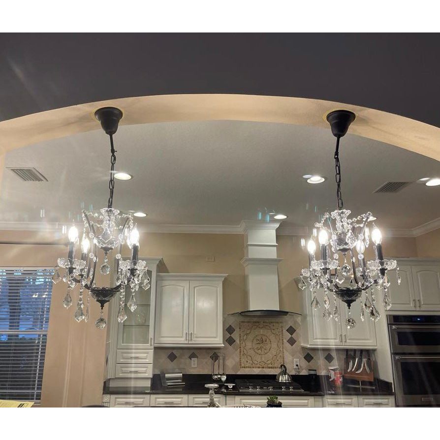 4 Light Maria Theresa Crystal Chandelier - Italian Concept