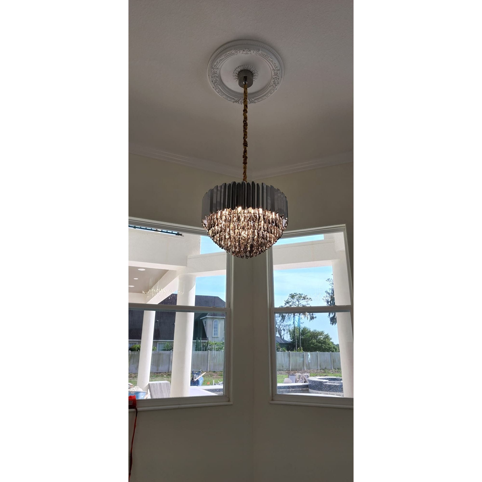 Alicante Tiered Round Crystal Chandelier - Italian Concept -