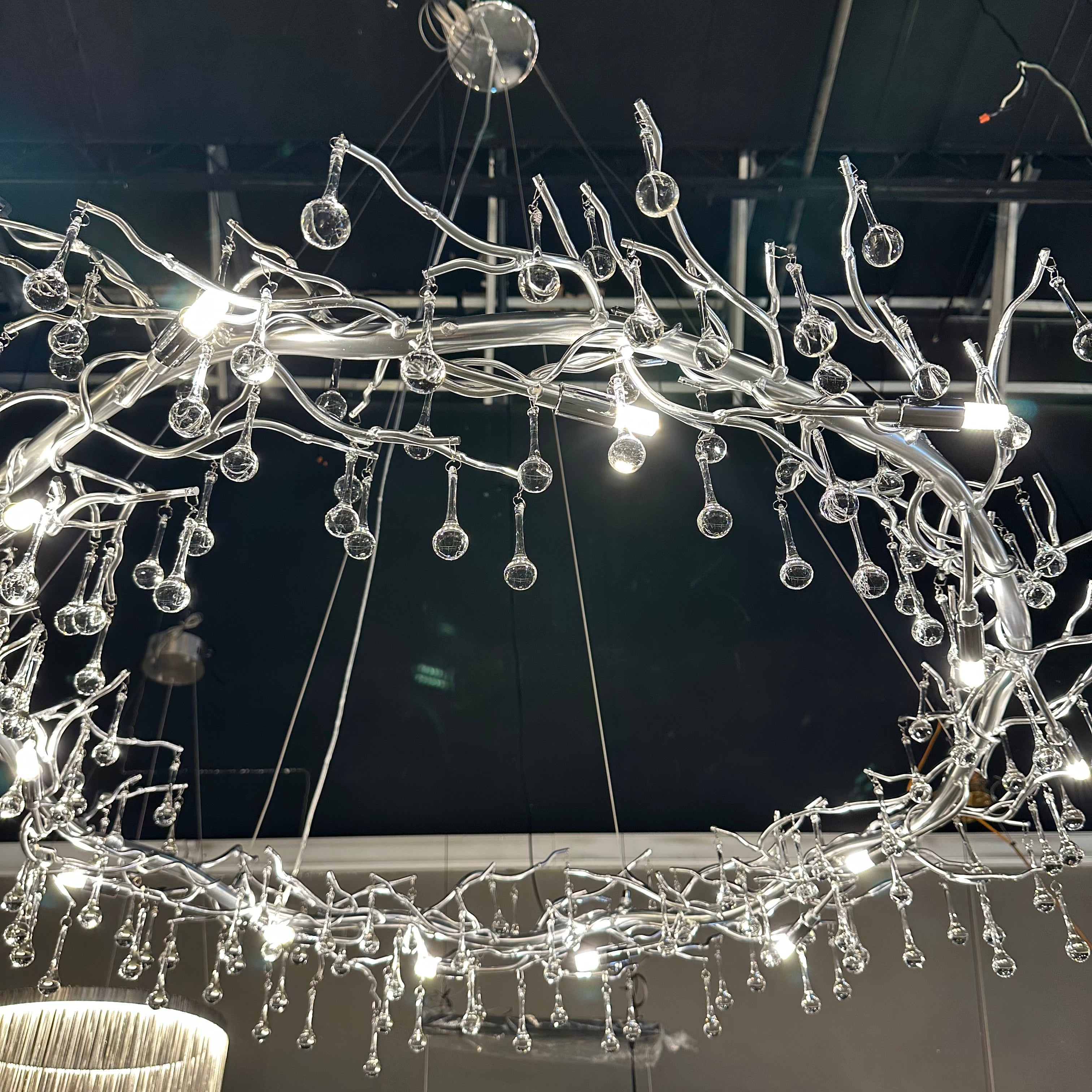 Lukas Halo Branching Round Teardrop Chandelier - Italian Concept