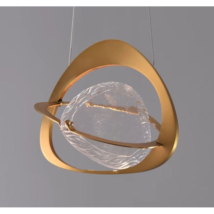 Natural Stone LED Industrial Crystal Pendant Light