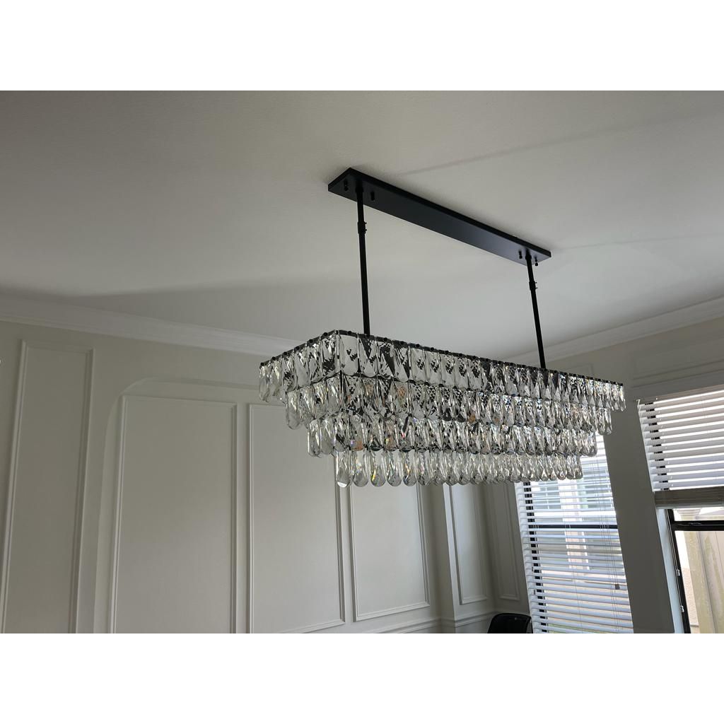 Abrielle Crystal Rectangular Chandelier - Italian Concept