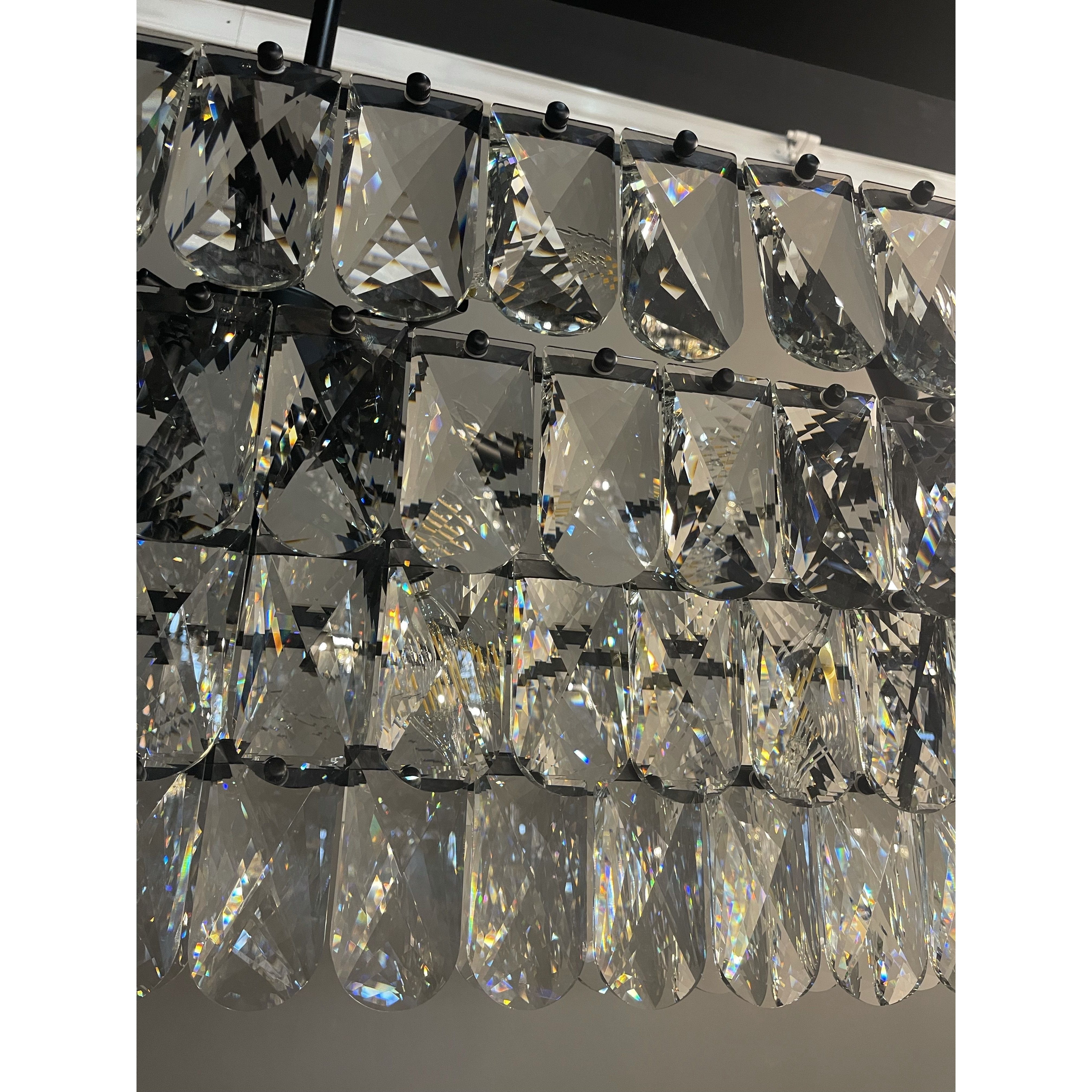 Abrielle Crystal Rectangular Chandelier - Italian Concept -