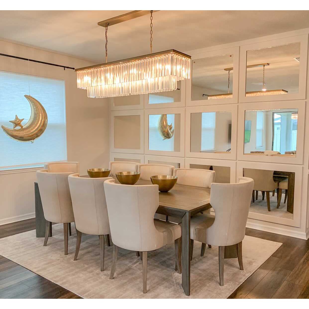 Apex Odeon Rectangular Fringe Crystal Chandelier - Italian Concept -