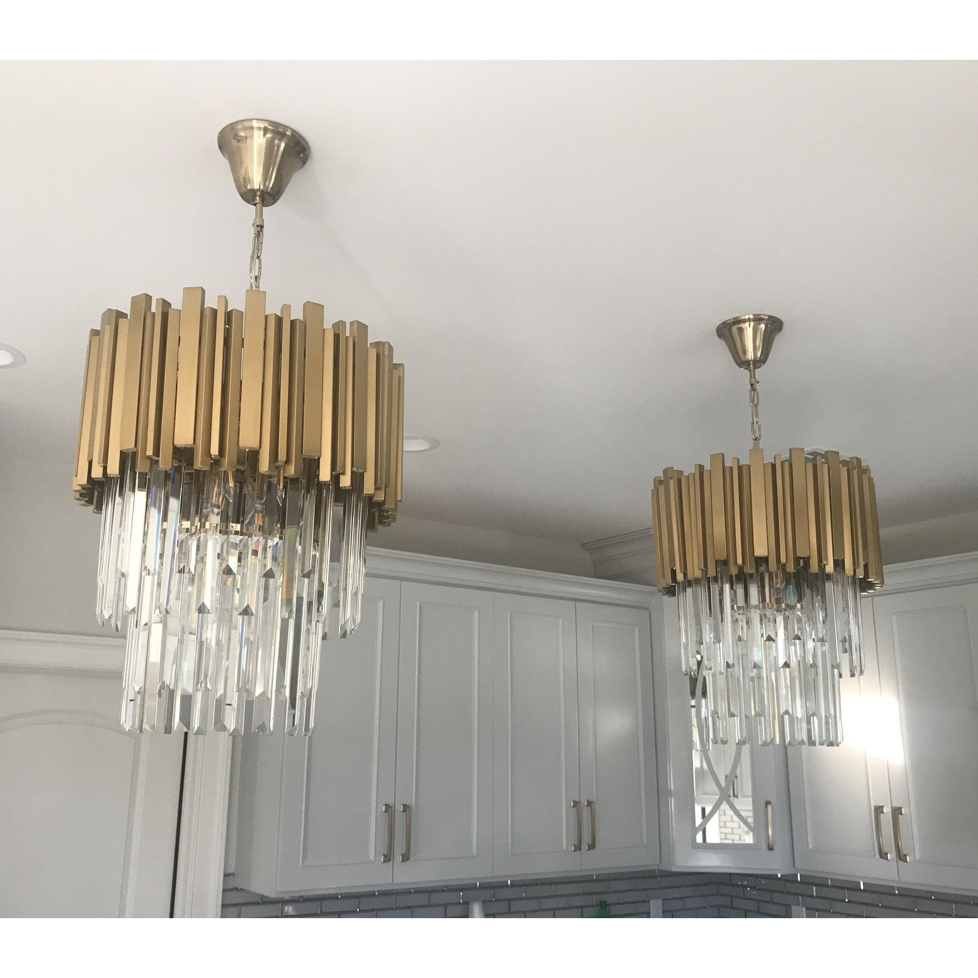 Colonnade Tiered Round Crystal Chandelier - Italian Concept -