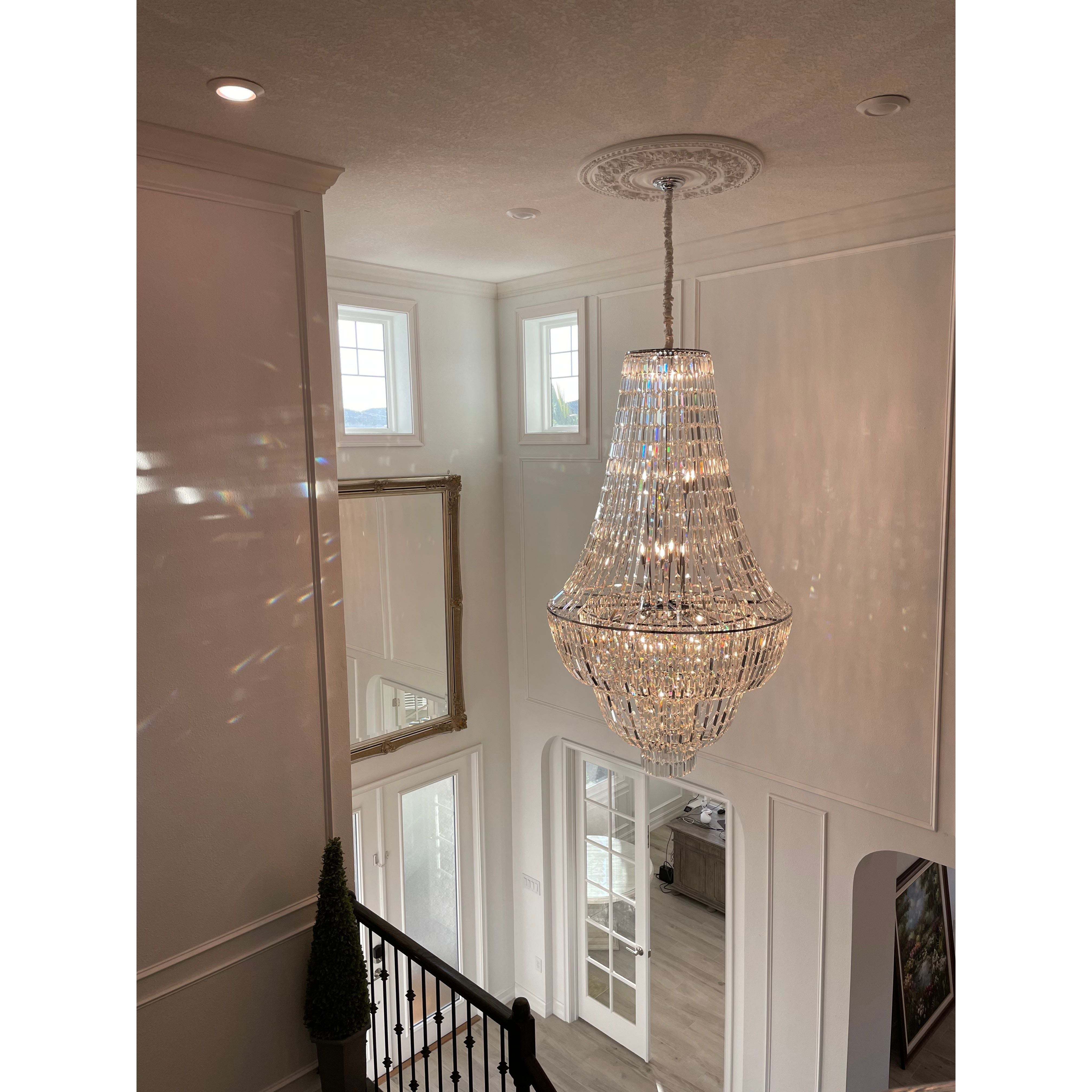 Andreas Empire Crystal Prysm Chandelier - Italian Concept -