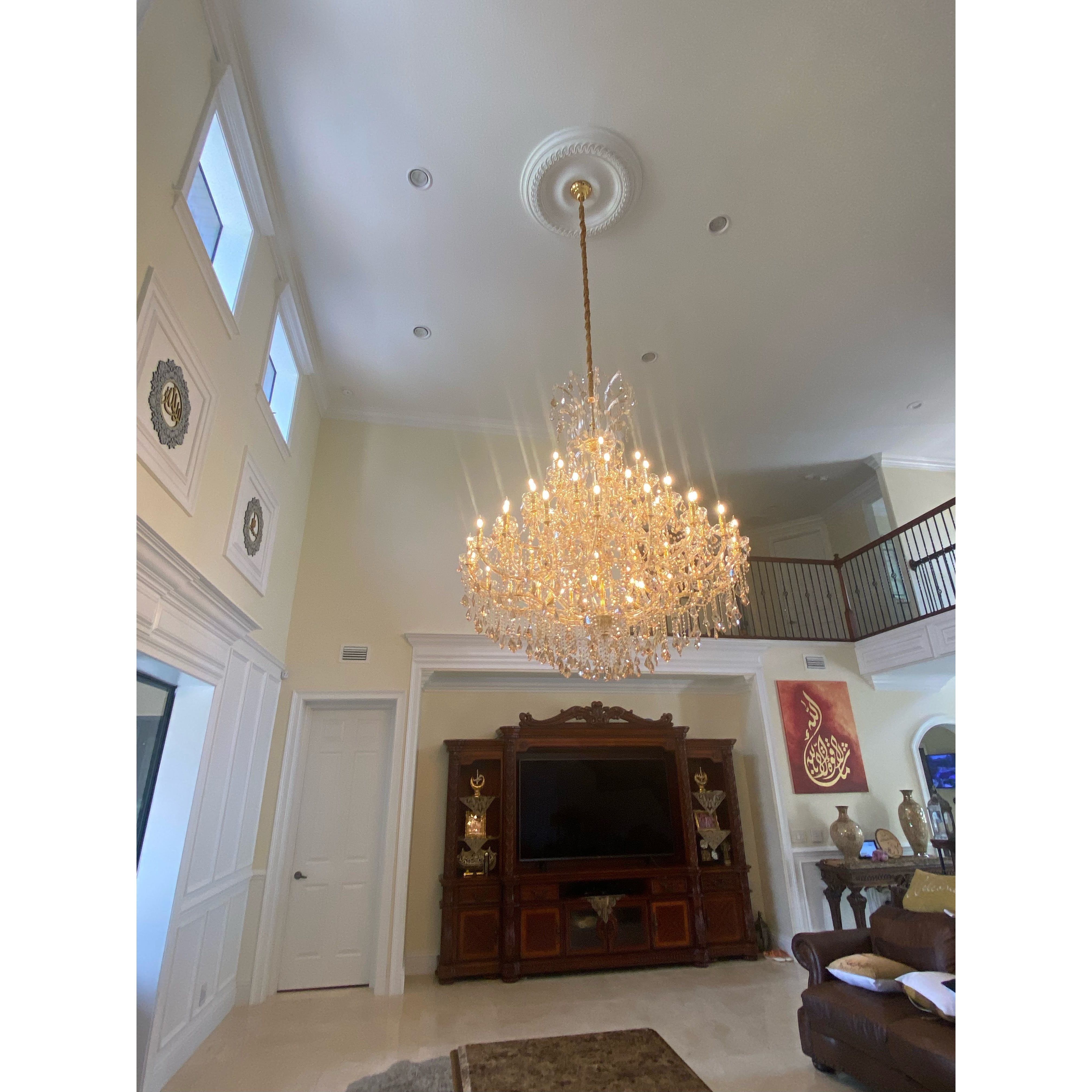 Leyla Maria Theresa 55 Light Crystal Chandelier - Italian Concept -