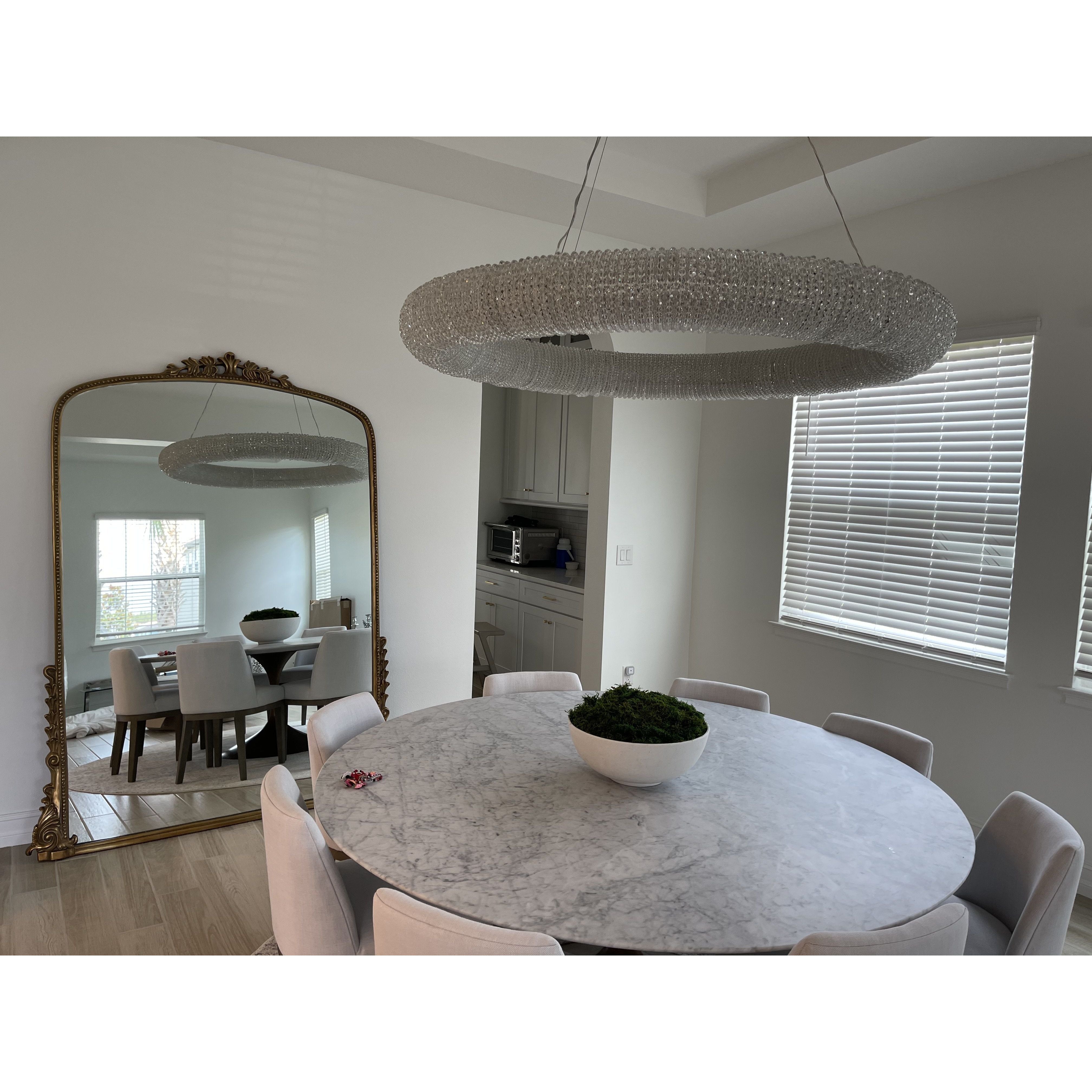 Empire Round Crystal Ring Beaded Chandelier - Italian Concept