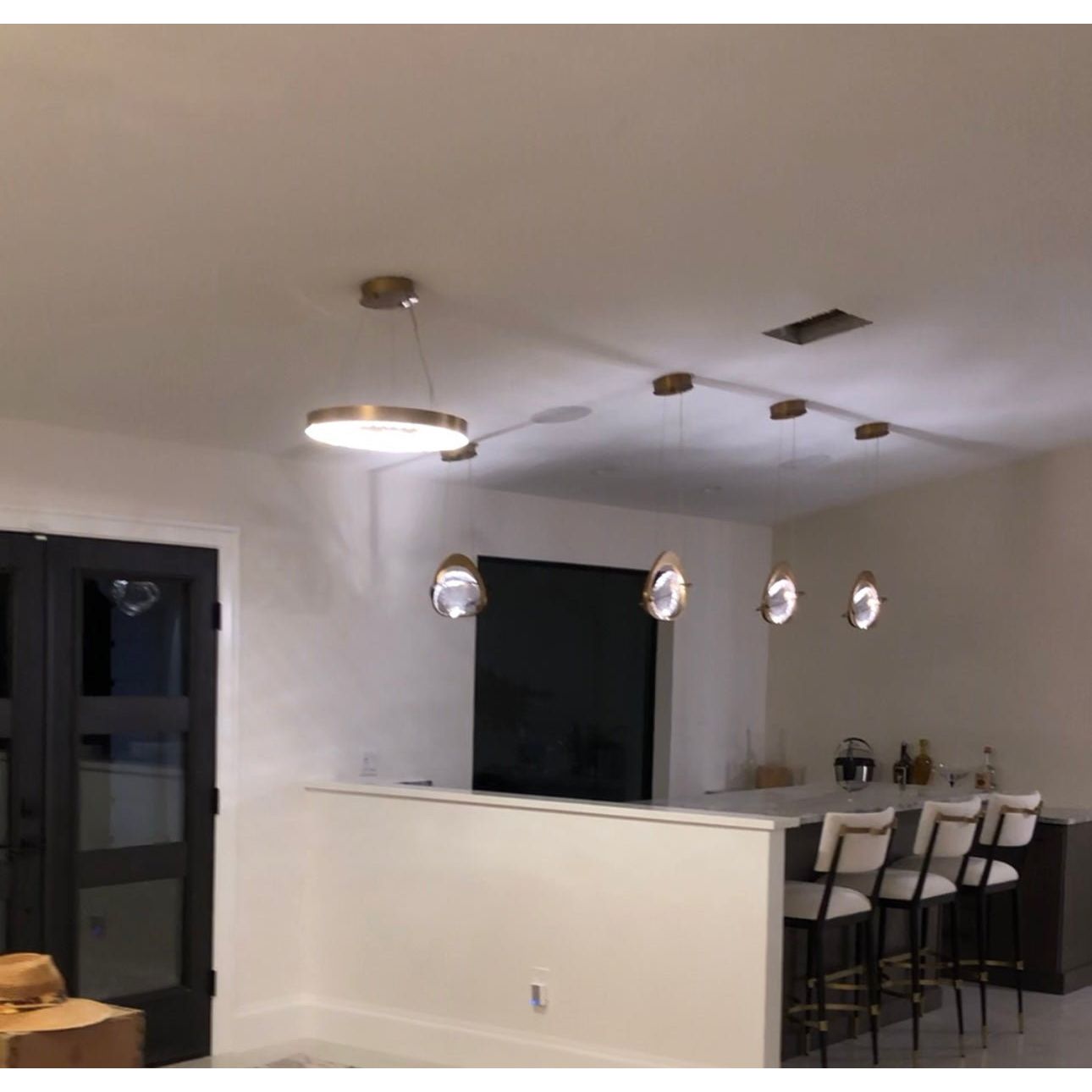 Natural Stone LED Industrial Crystal Pendant Light