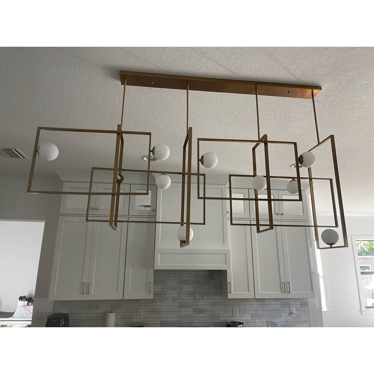 Annia Glass Globe Linear/ Rectangular Light - Italian Concept