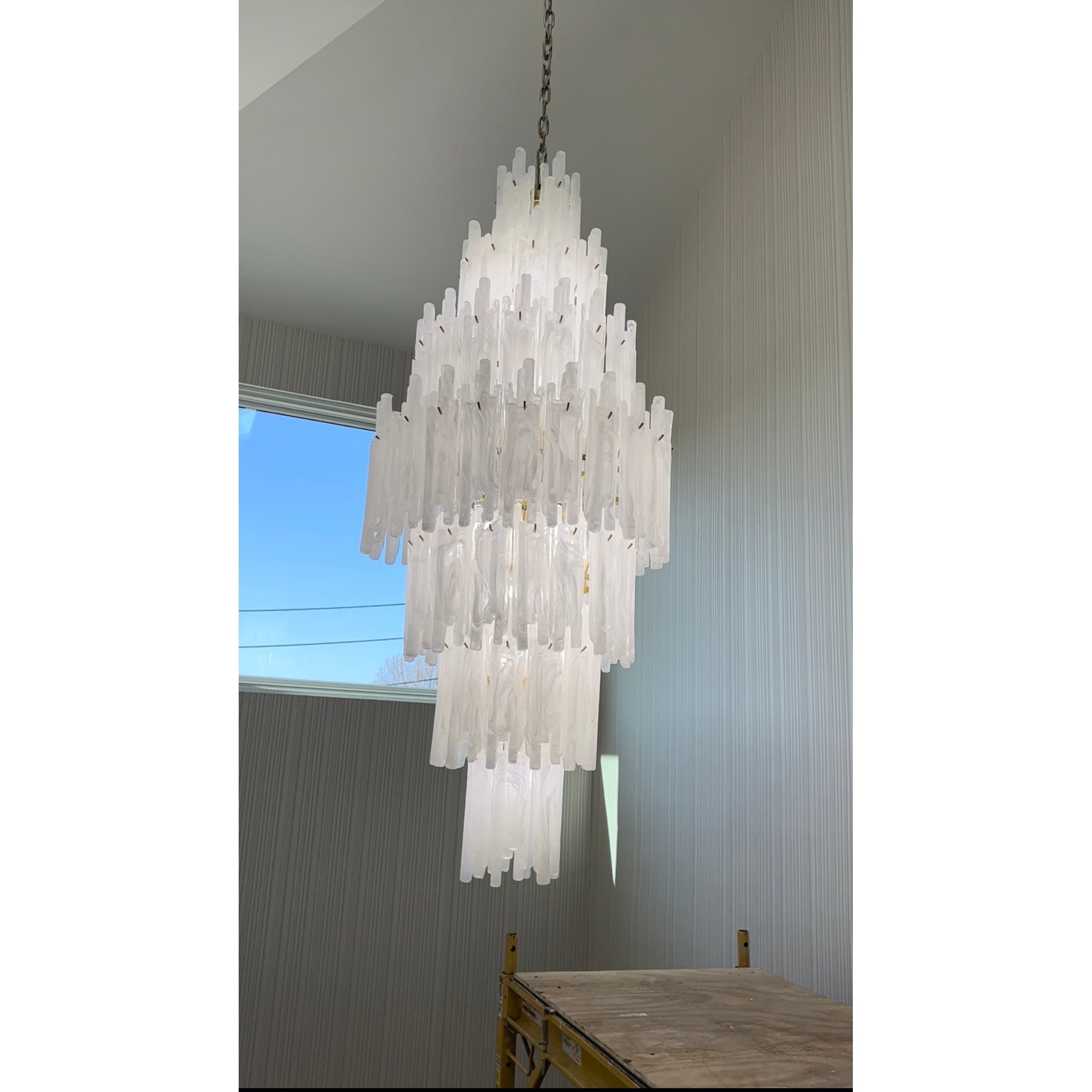 Blanche Tiered Murano Glass Chandelier - Italian Concept -