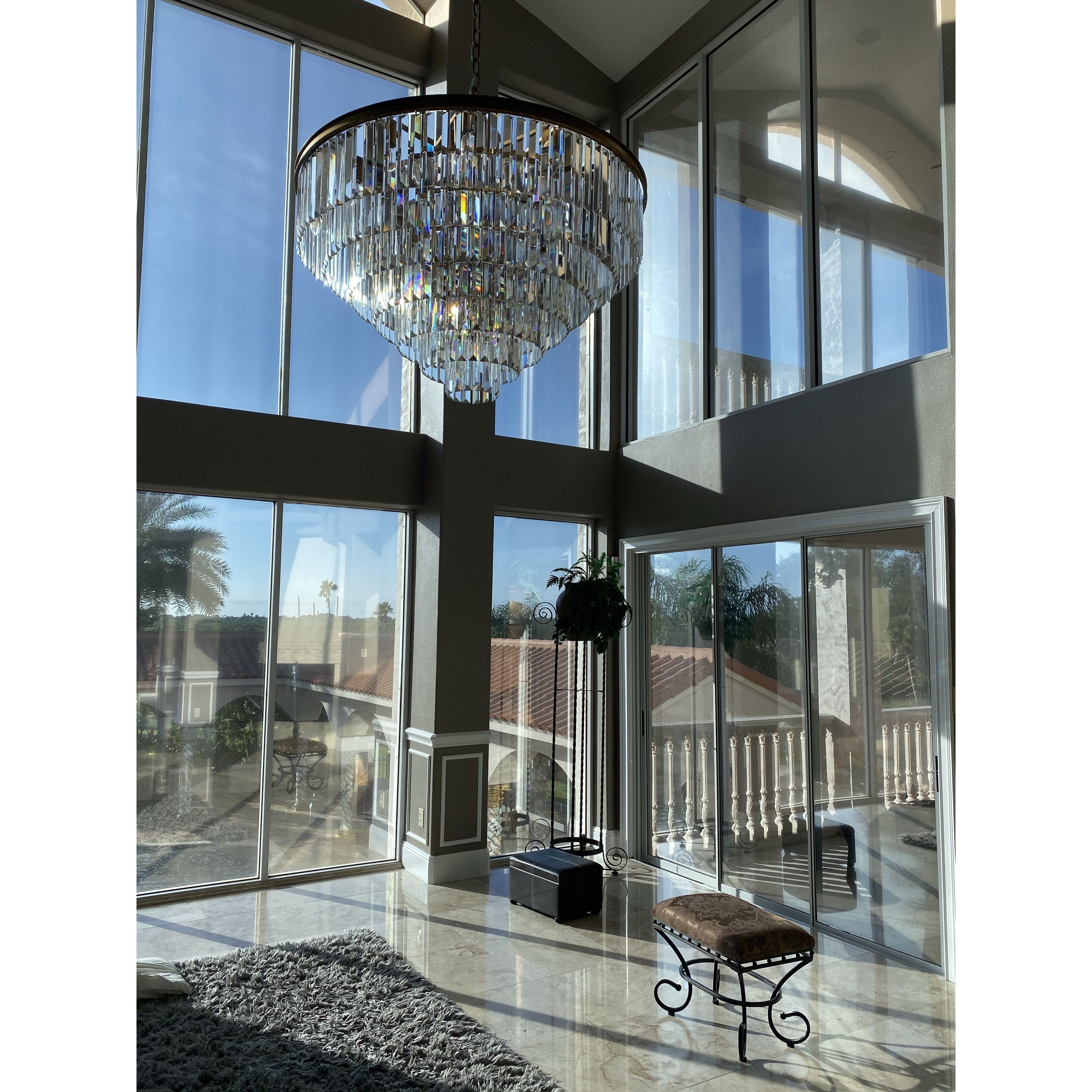 7-Tier Odeon Crystal Fringe Chandelier - Italian Concept -