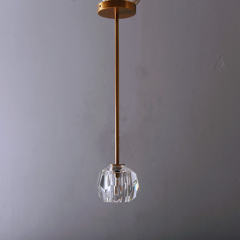 Blu Dior Crystal Prysm Rod Pendant Light - Italian Concept