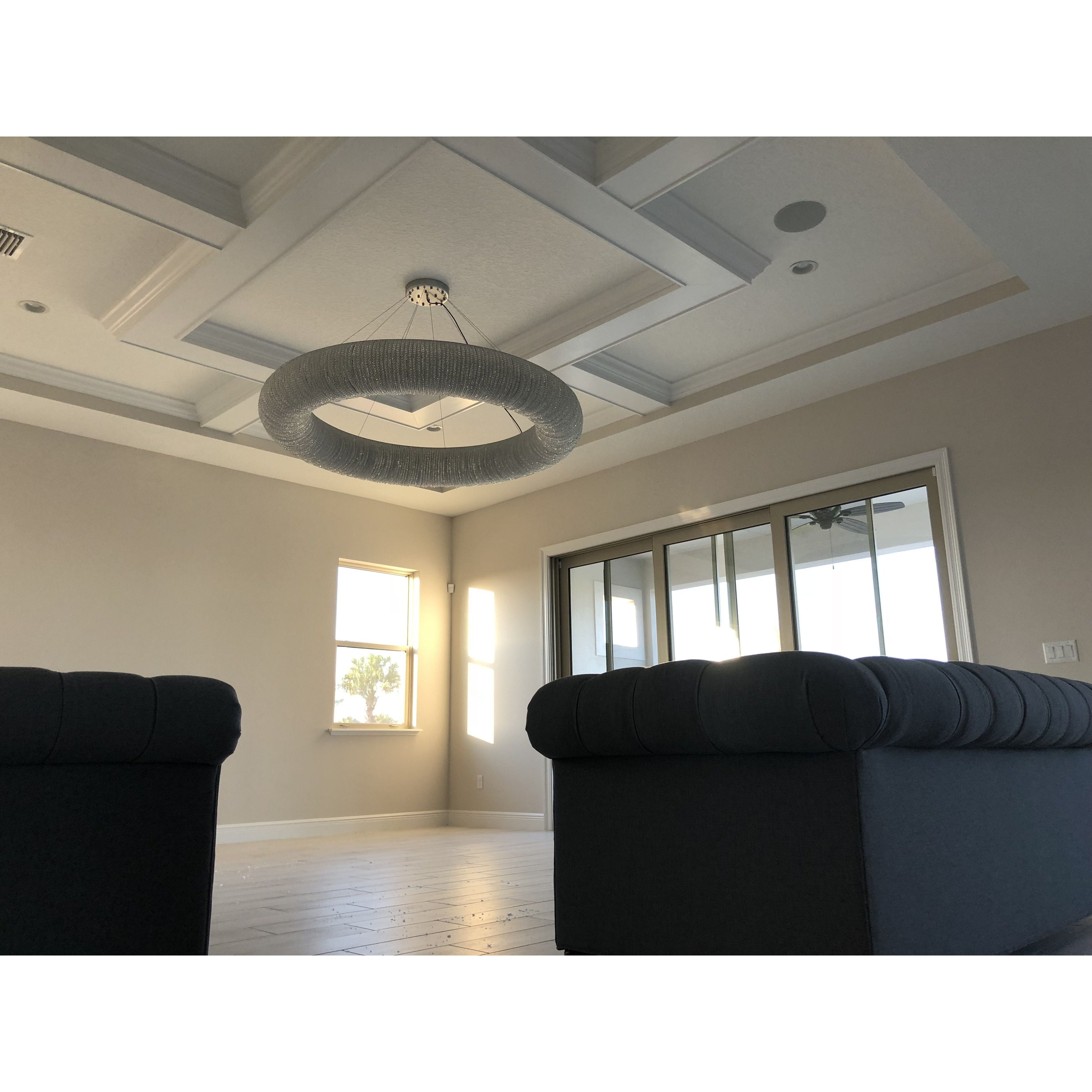 Empire Round Crystal Ring Beaded Chandelier - Italian Concept