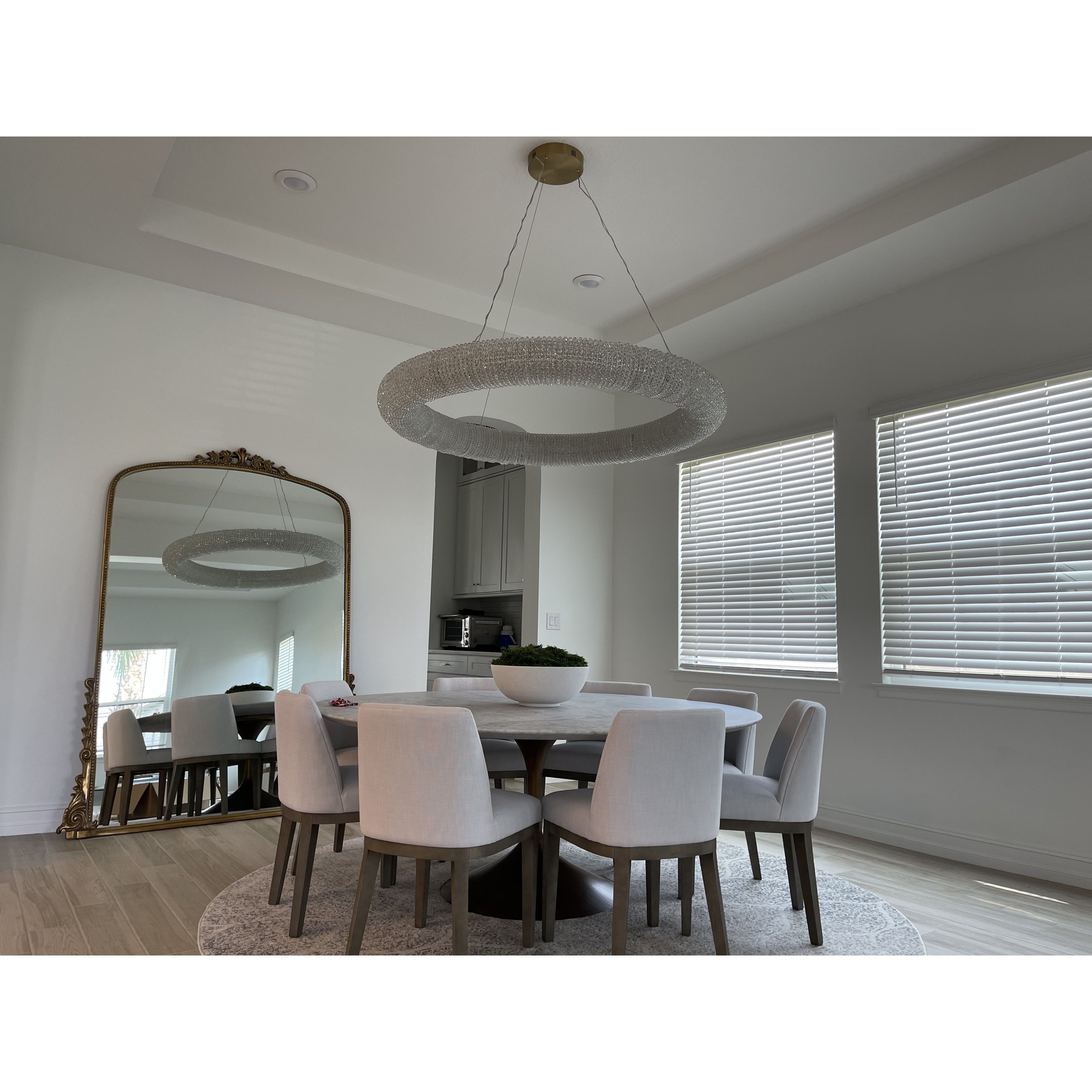 Empire Round Crystal Ring Beaded Chandelier - Italian Concept