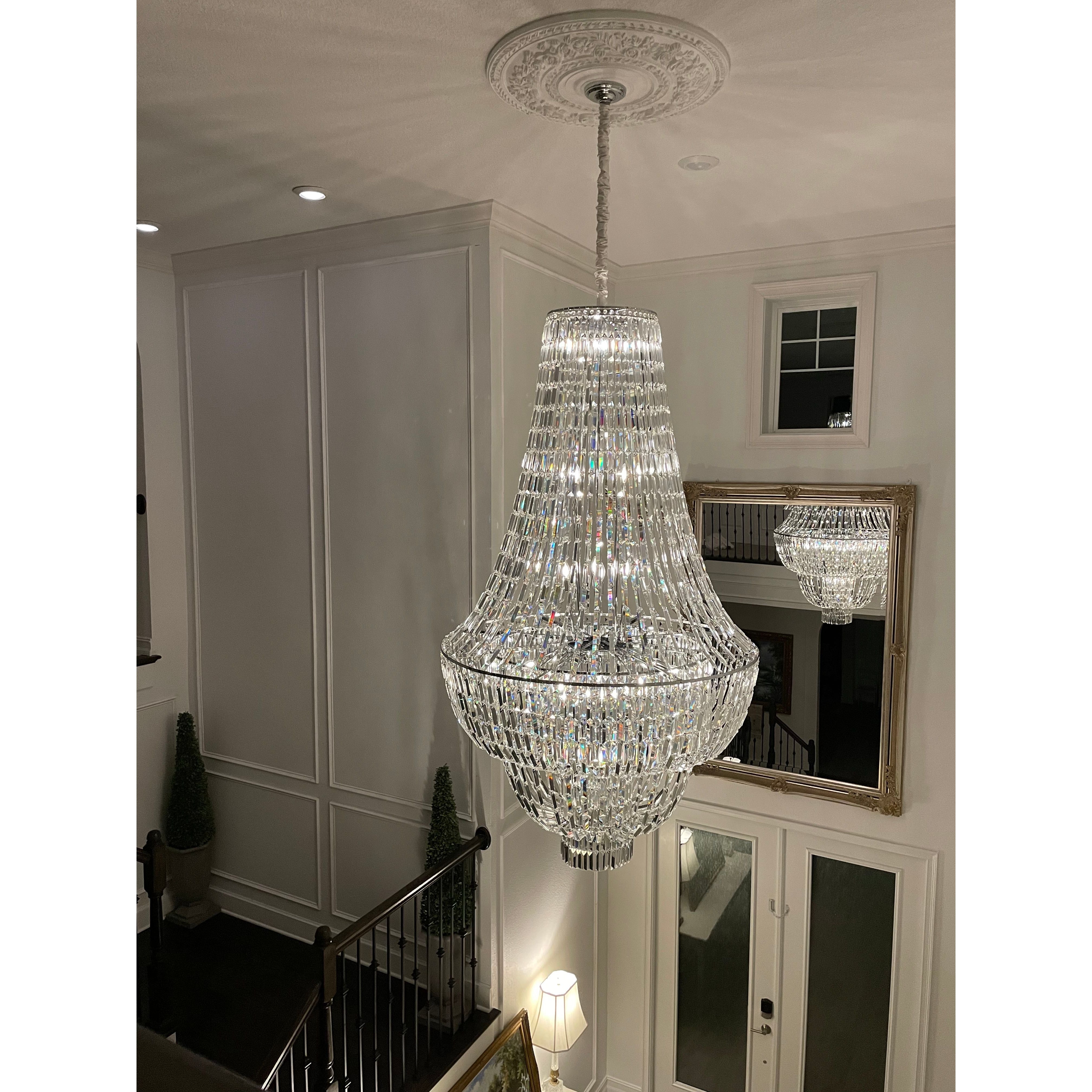 Andreas Empire Crystal Prysm Chandelier - Italian Concept -