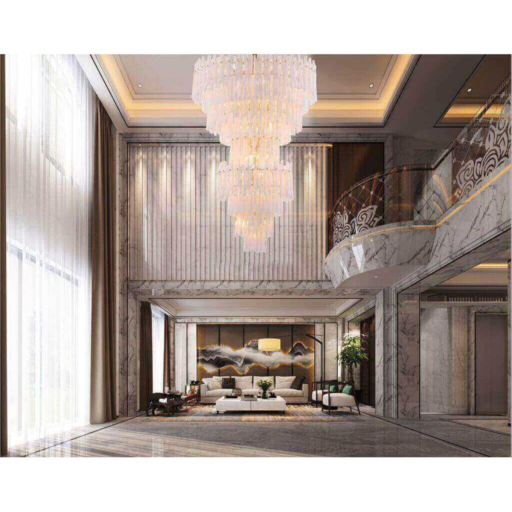 Blanche Tiered Murano Glass Chandelier - Italian Concept