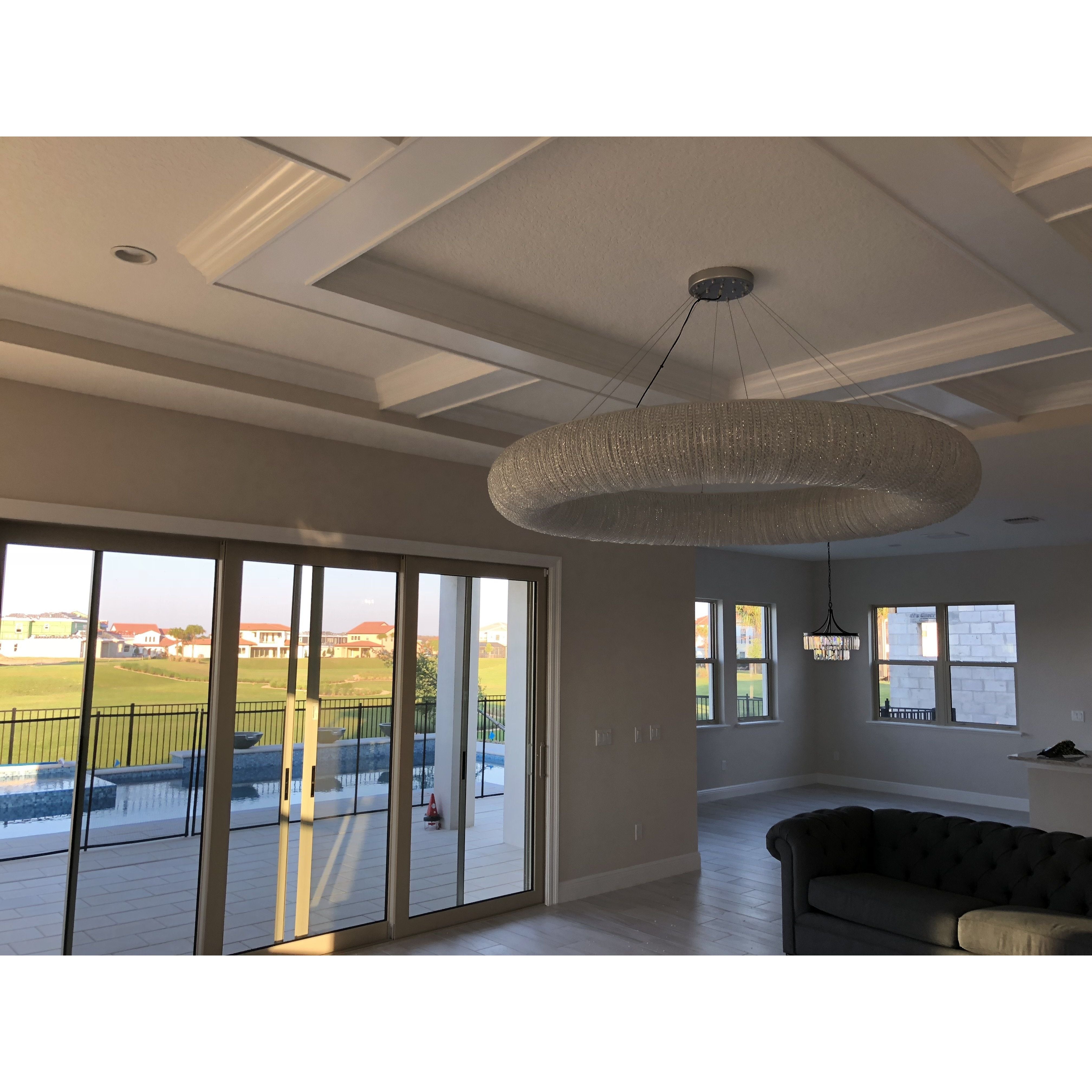 Empire Round Crystal Ring Beaded Chandelier - Italian Concept