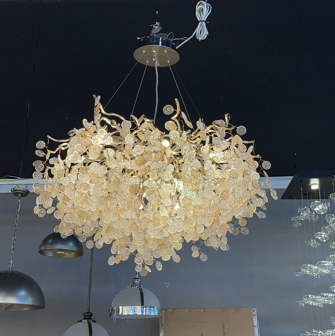 Quatre Organic Branching Round Penny Chandelier - Italian Concept