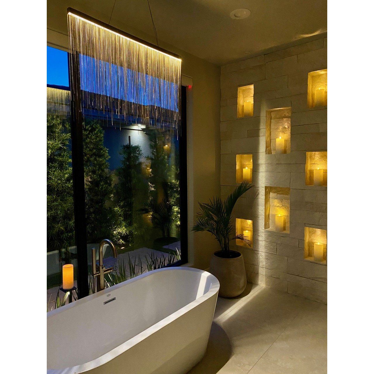 Villa Je Suis Linear Bar LED Chain Chandelier - Italian Concept