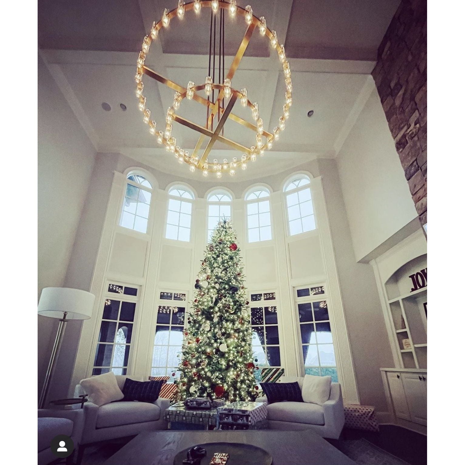 Arroseur 2-Tier 48"W Round Crystal Chandelier - Italian Concept -