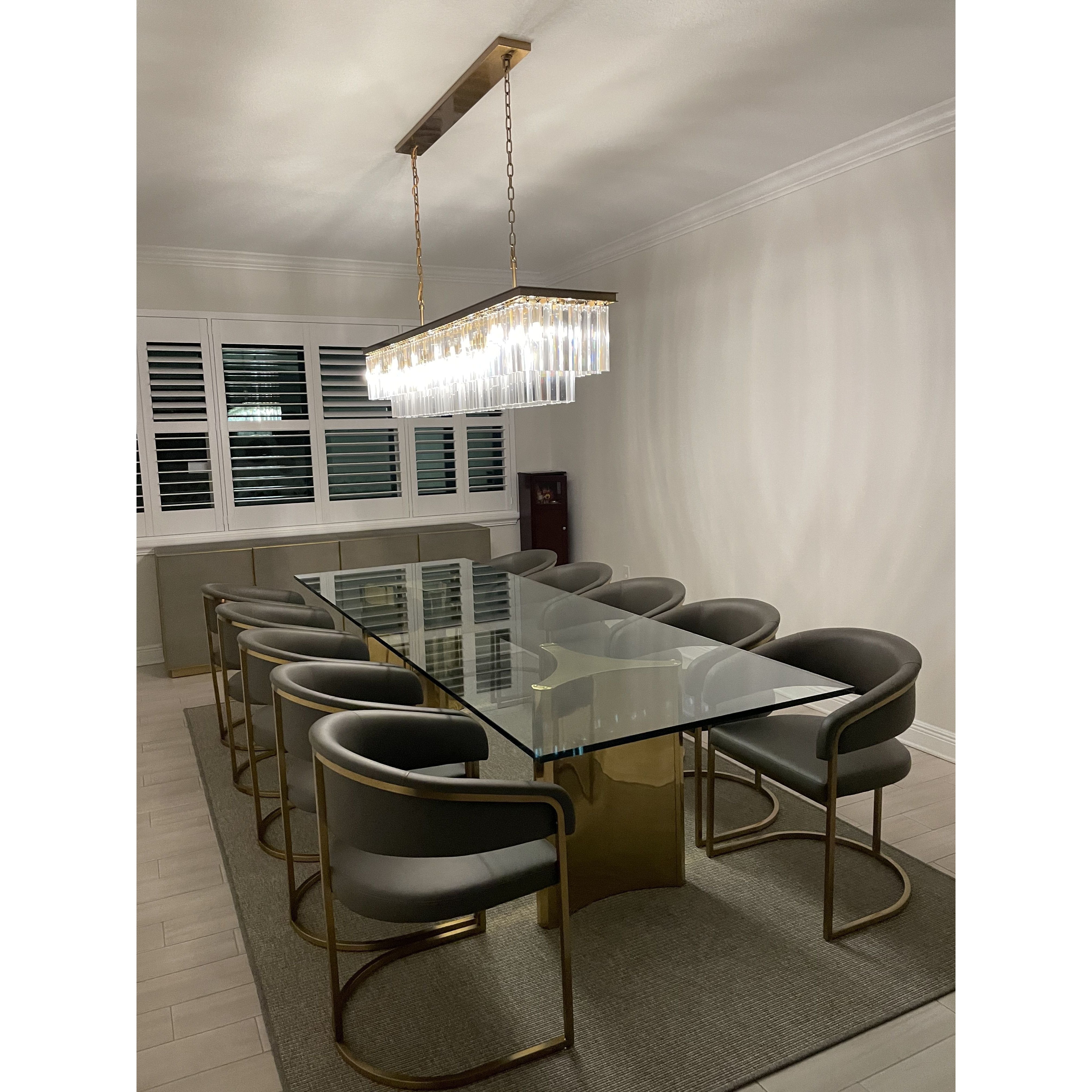 Apex Odeon Rectangular Fringe Crystal Chandelier - Italian Concept -