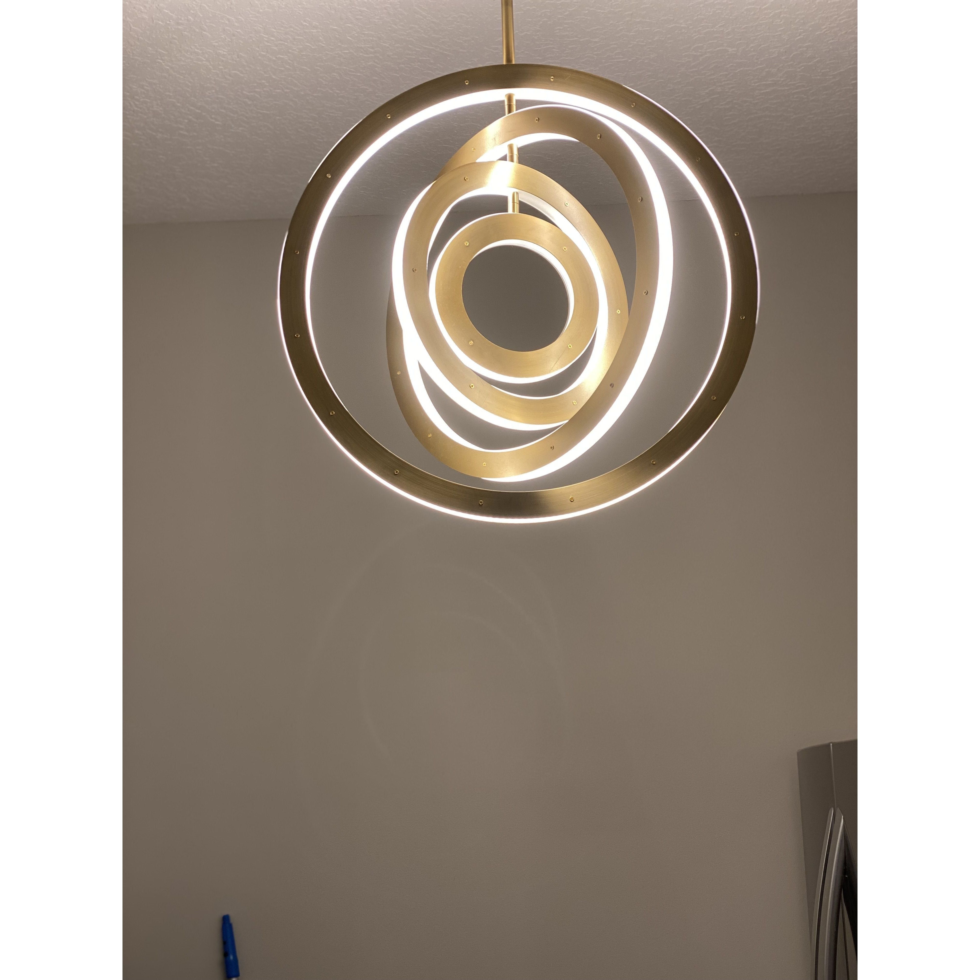 Ionic 4-Ring Tiered LED Round Chandelier - Italian Concept