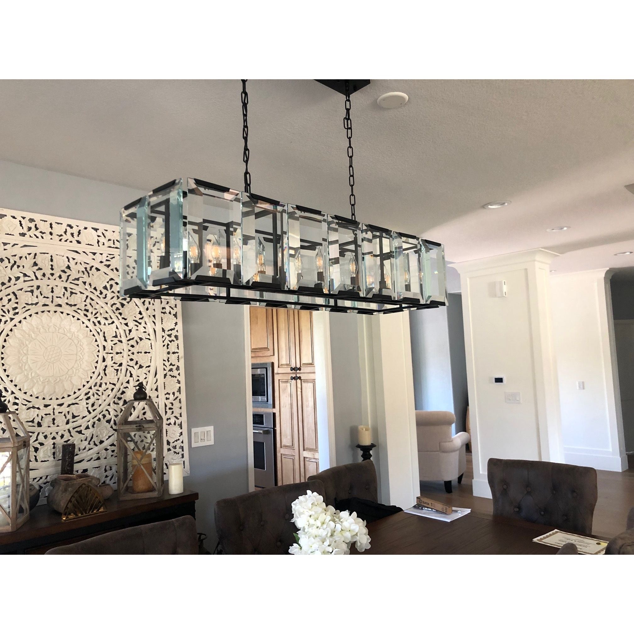 Tundra Crystal Rectangular Chandelier - Italian Concept