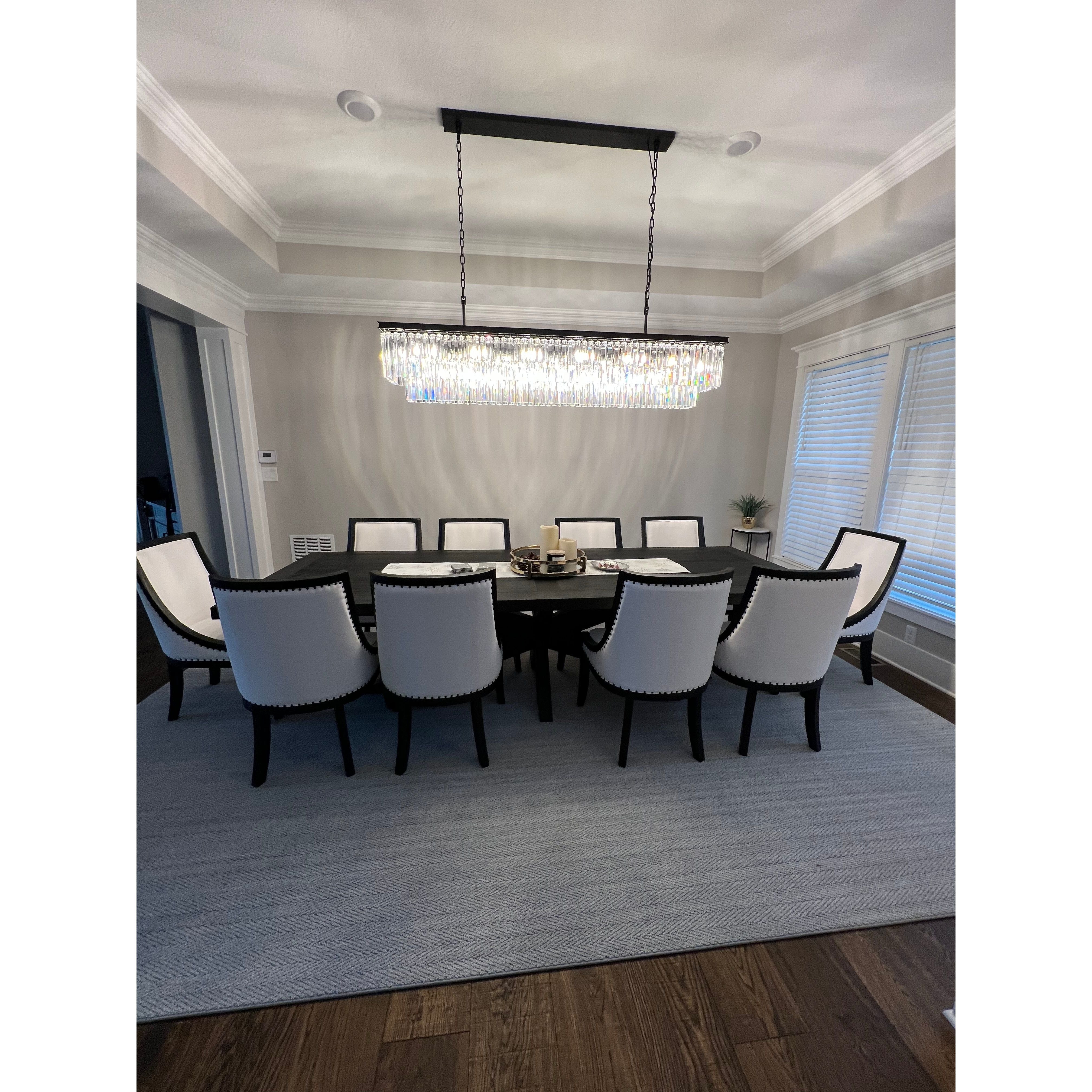 Apex Odeon Rectangular Fringe Crystal Chandelier - Italian Concept -