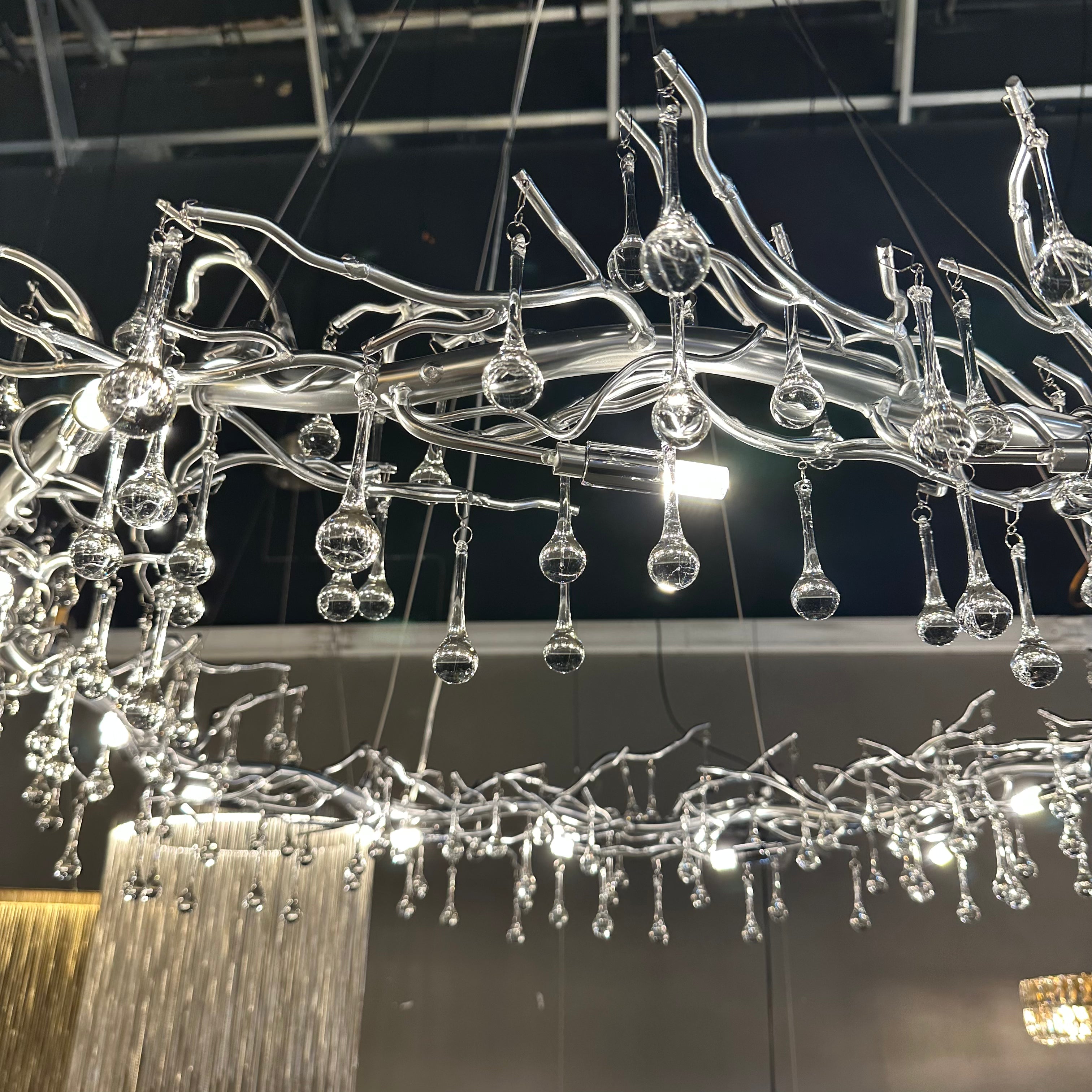 Livio Halo Branching Round Teardrop Chandelier - Italian Concept