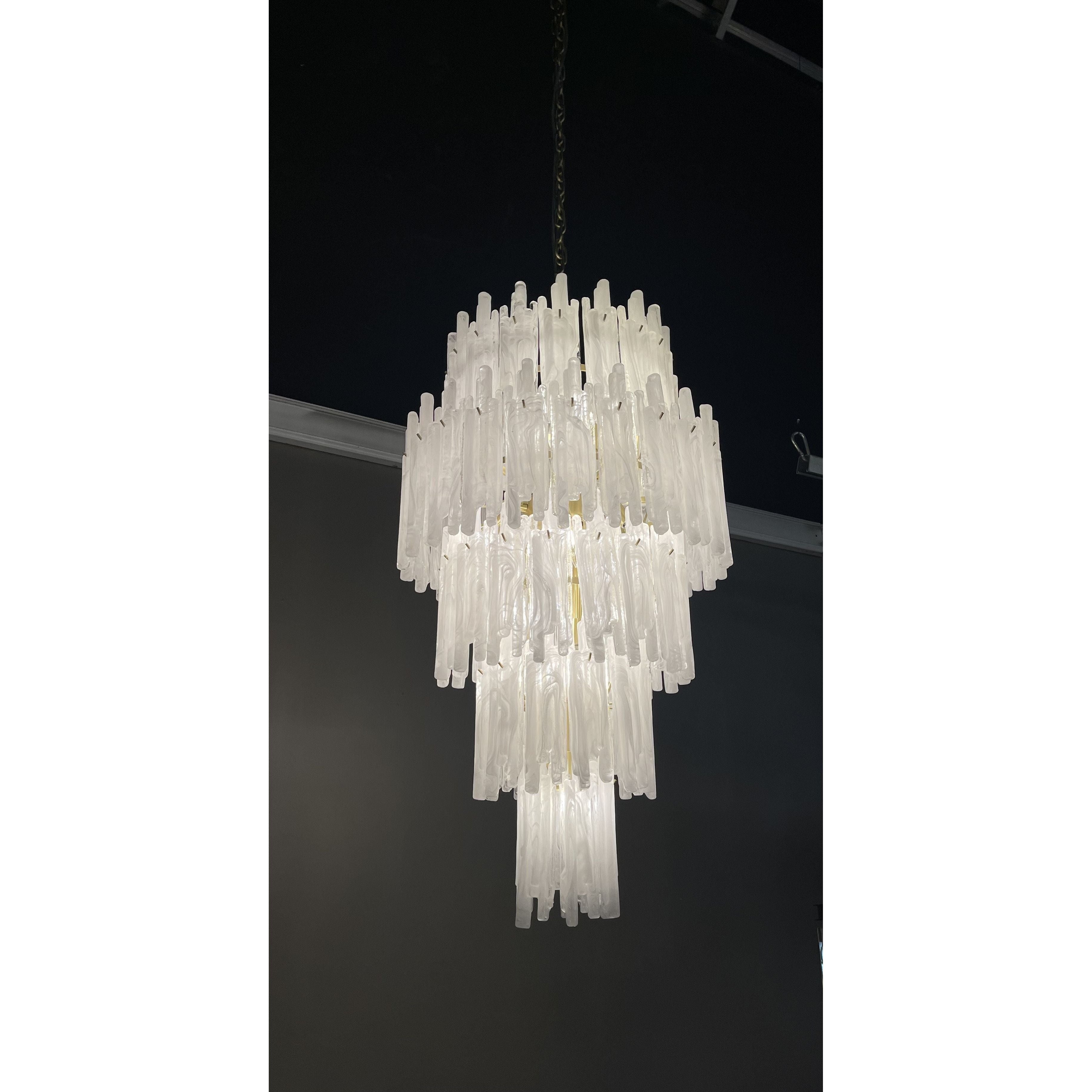 Blanche Tiered Murano Glass Chandelier - Italian Concept -