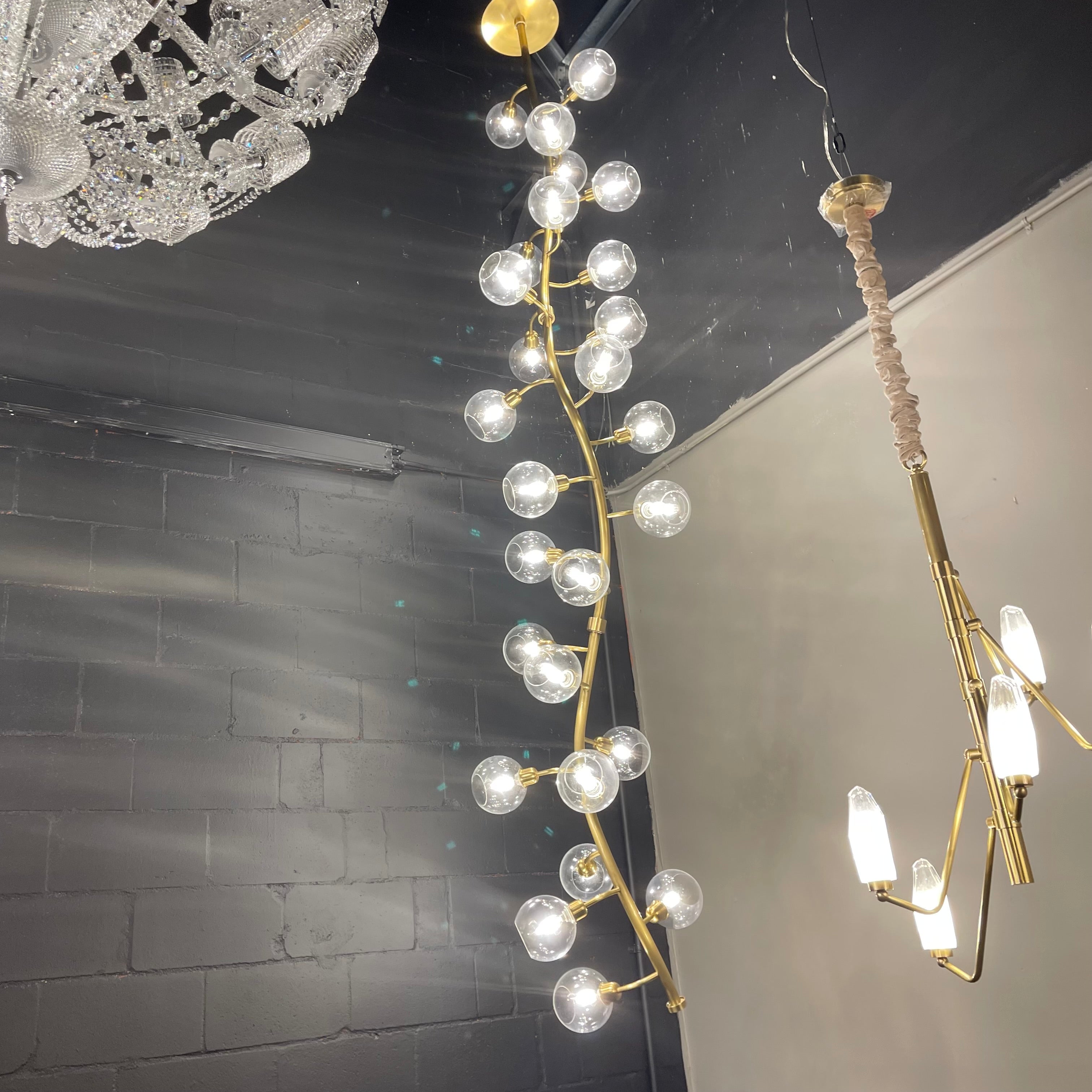 Avion Branching Glass Globe Chandelier - Italian Concept -