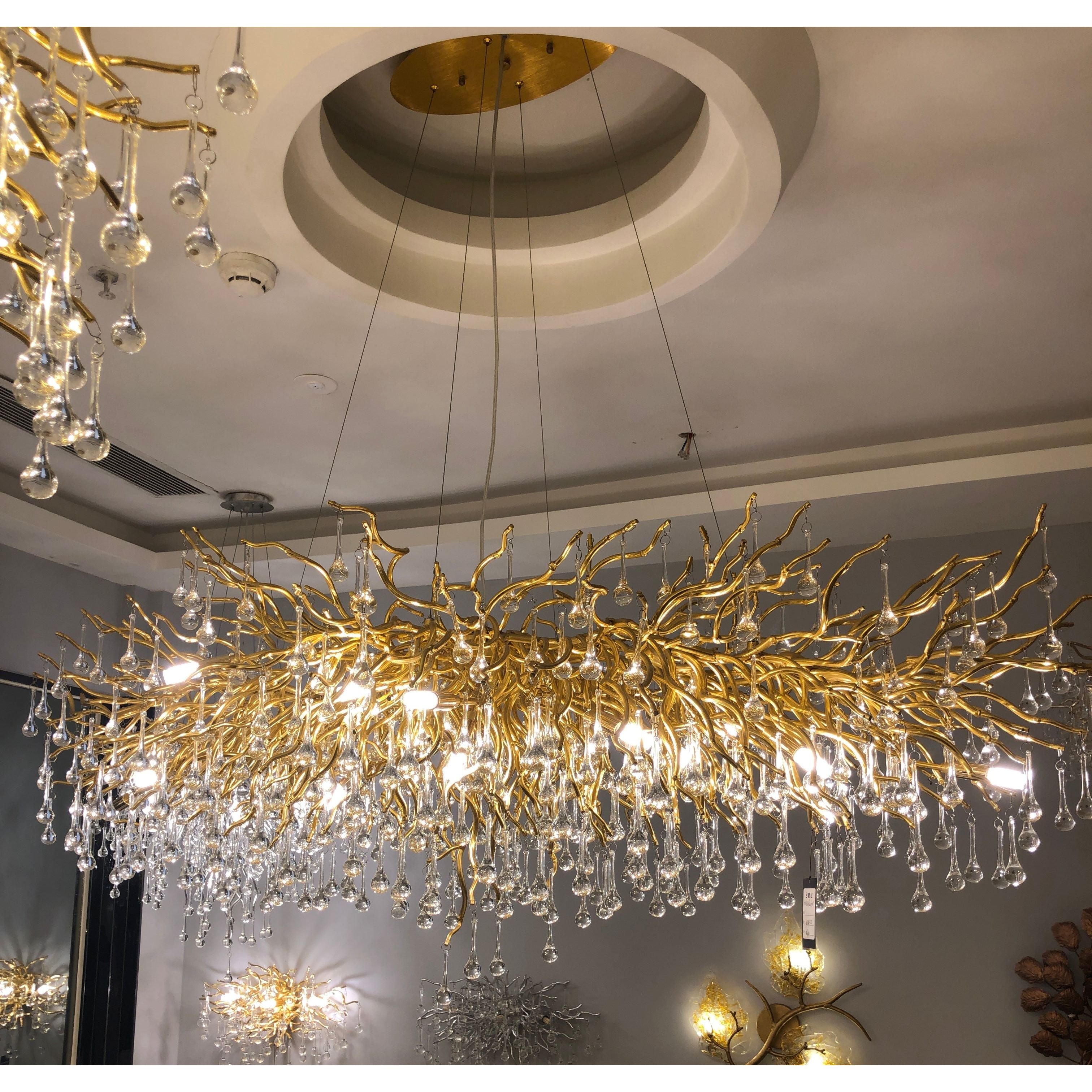 Livio Oval Branching Teardrop Chandelier - Italian Concept