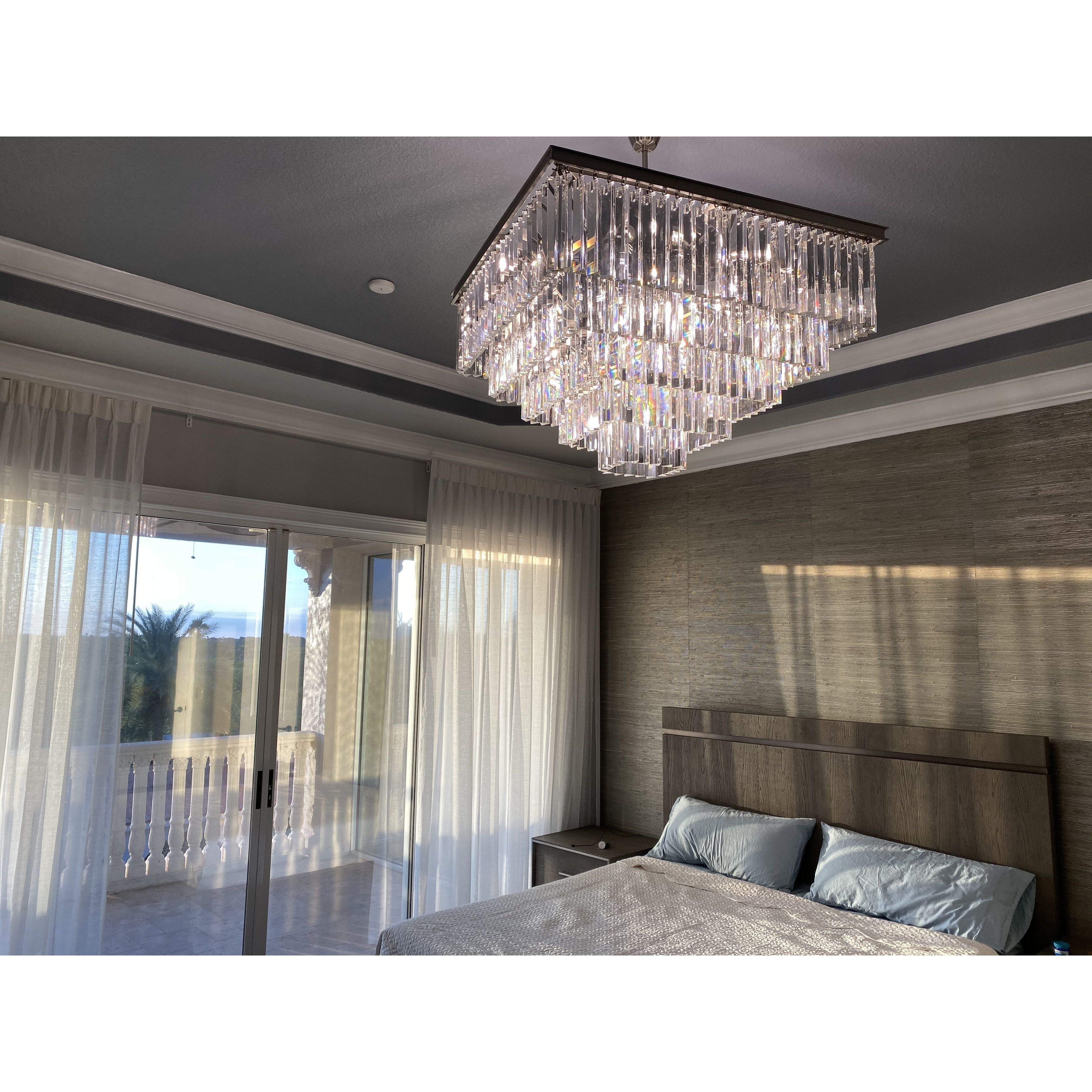 Apex 5-Tier Square Odeon Crystal Chandelier - Italian Concept -