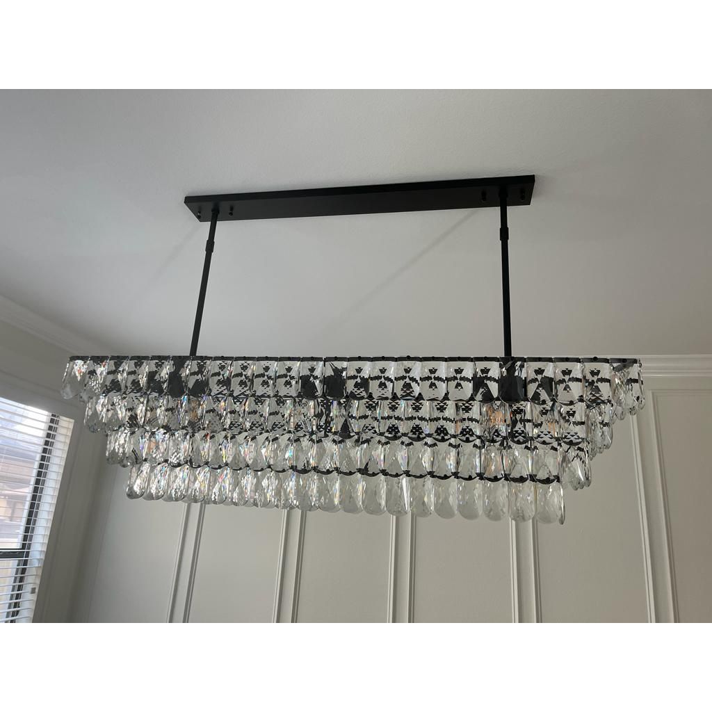 Abrielle Crystal Rectangular Chandelier - Italian Concept