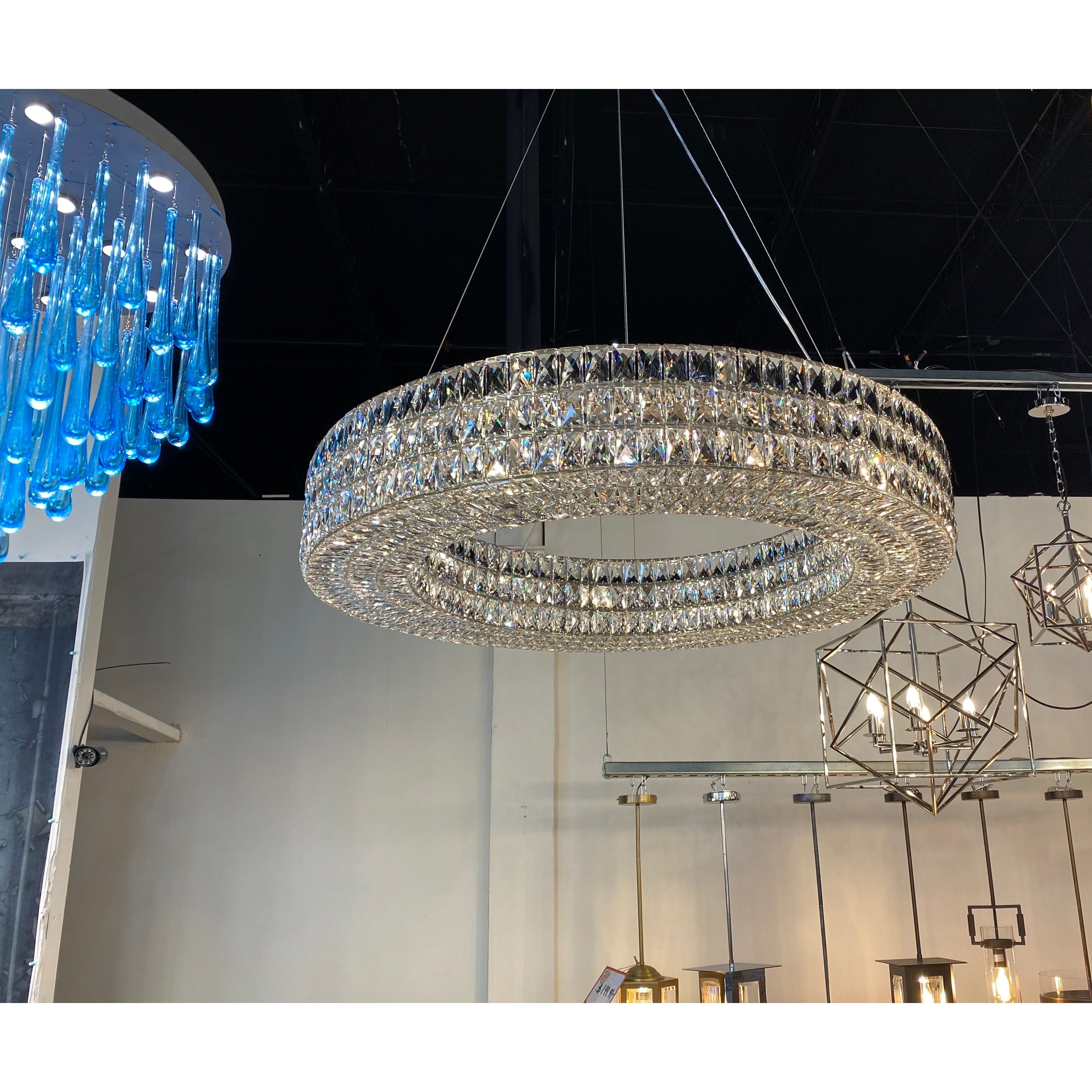 Mia Round Crystal Ring Chandelier - Italian Concept