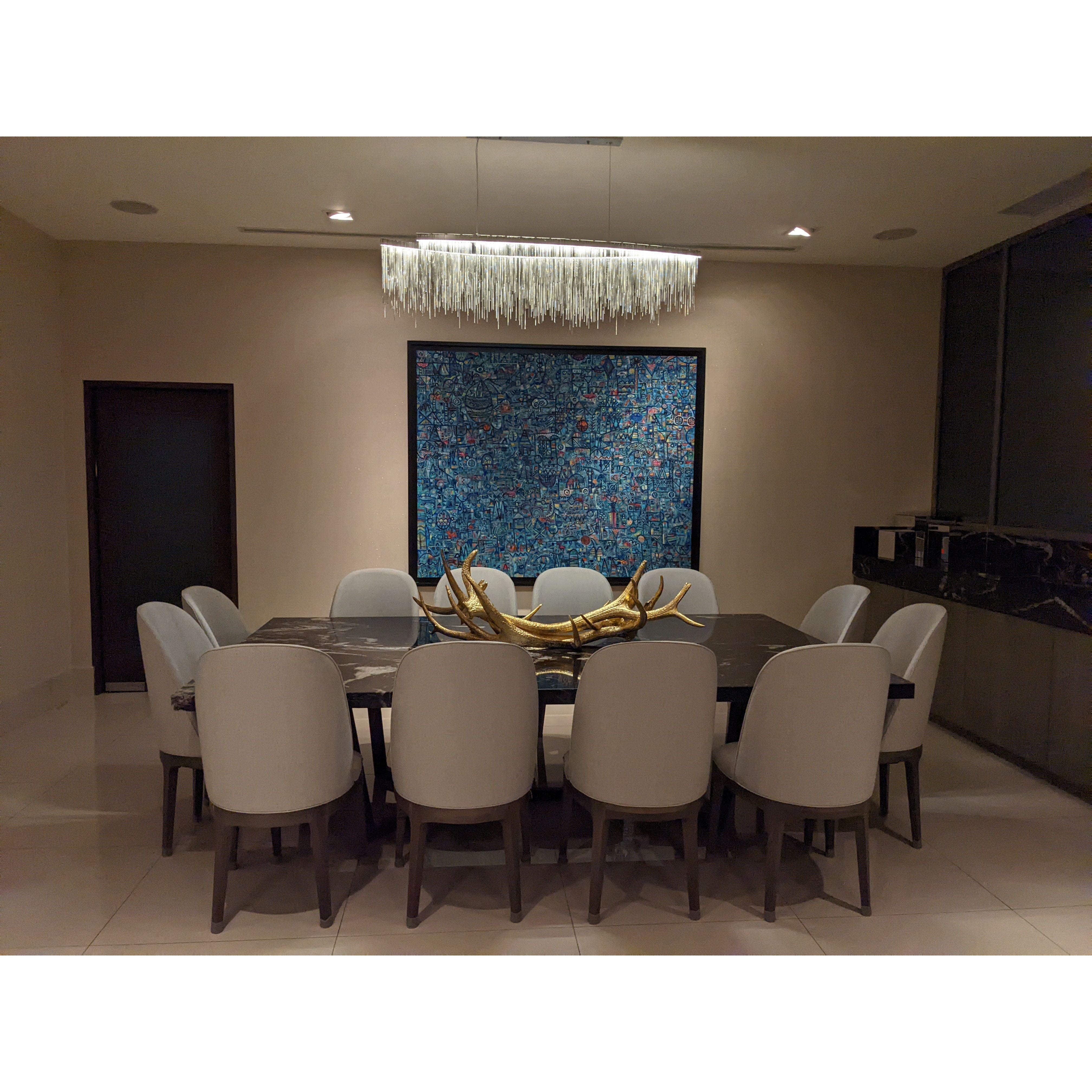 Villa Je Suis Oval 59" LED Chain Chandelier - Italian Concept