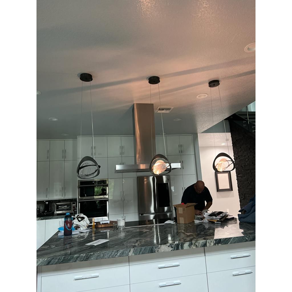 Natural Stone LED Industrial Crystal Pendant Light